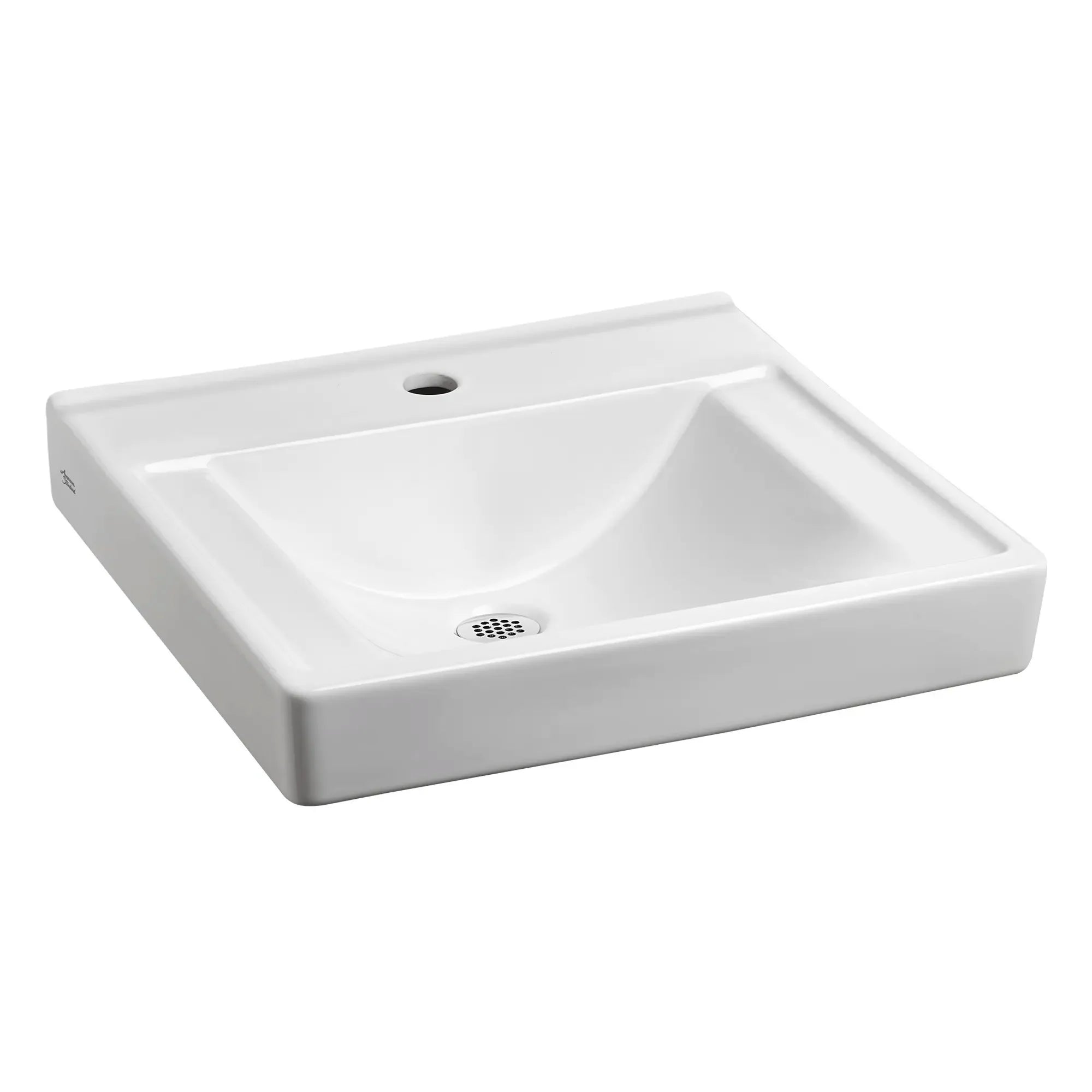 Decorum® Wall Mount EverClean® Bathroom Sink with Center Faucet Hole - Perfect for Modern Small Bathrooms & Powder Rooms