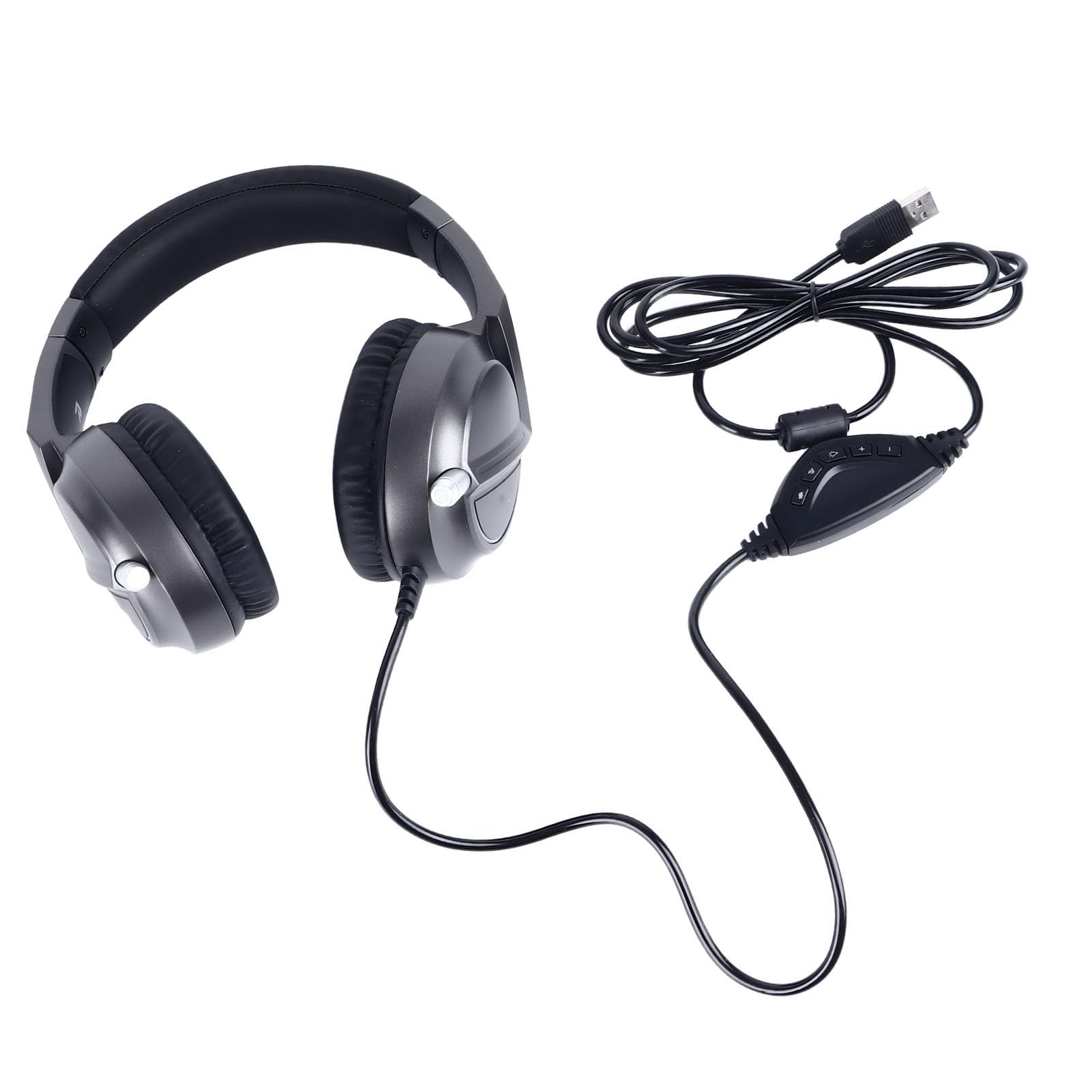 Topiky Gaming Headset with 7.1 Surround Sound, 50mm Drivers & RGB Lighting - USB Wired Computer Headphones for PC Gaming, Streaming & Online Meetings (Black) - Perfect for Esports, Work from Home & Late-Night Gaming Sessions