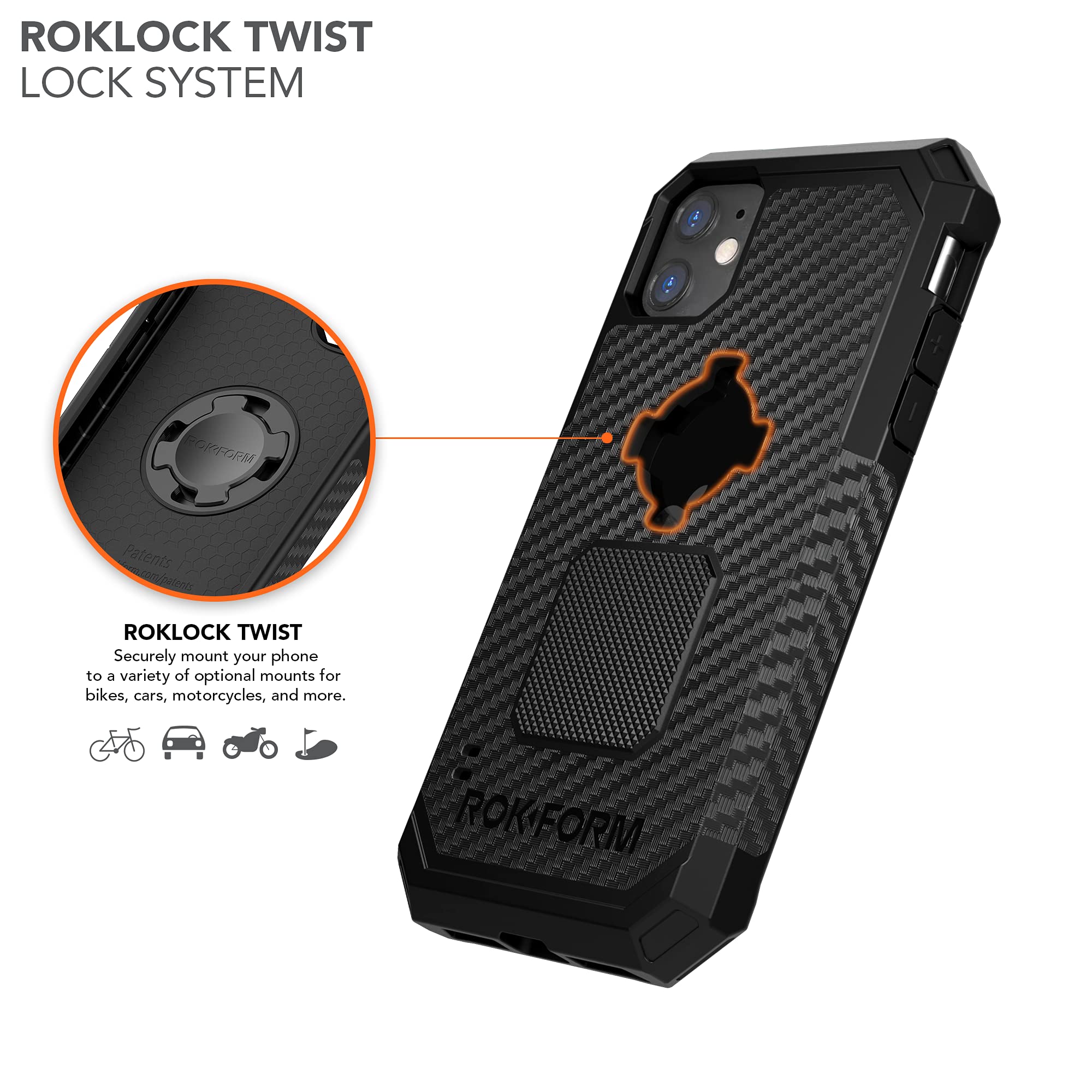 Rokform Rugged Case for iPhone 11 with Pro Series Bike Phone Mount - Durable Protective Cover & Secure Cycling Accessory for Outdoor Adventures, Commuting & Sports Activities