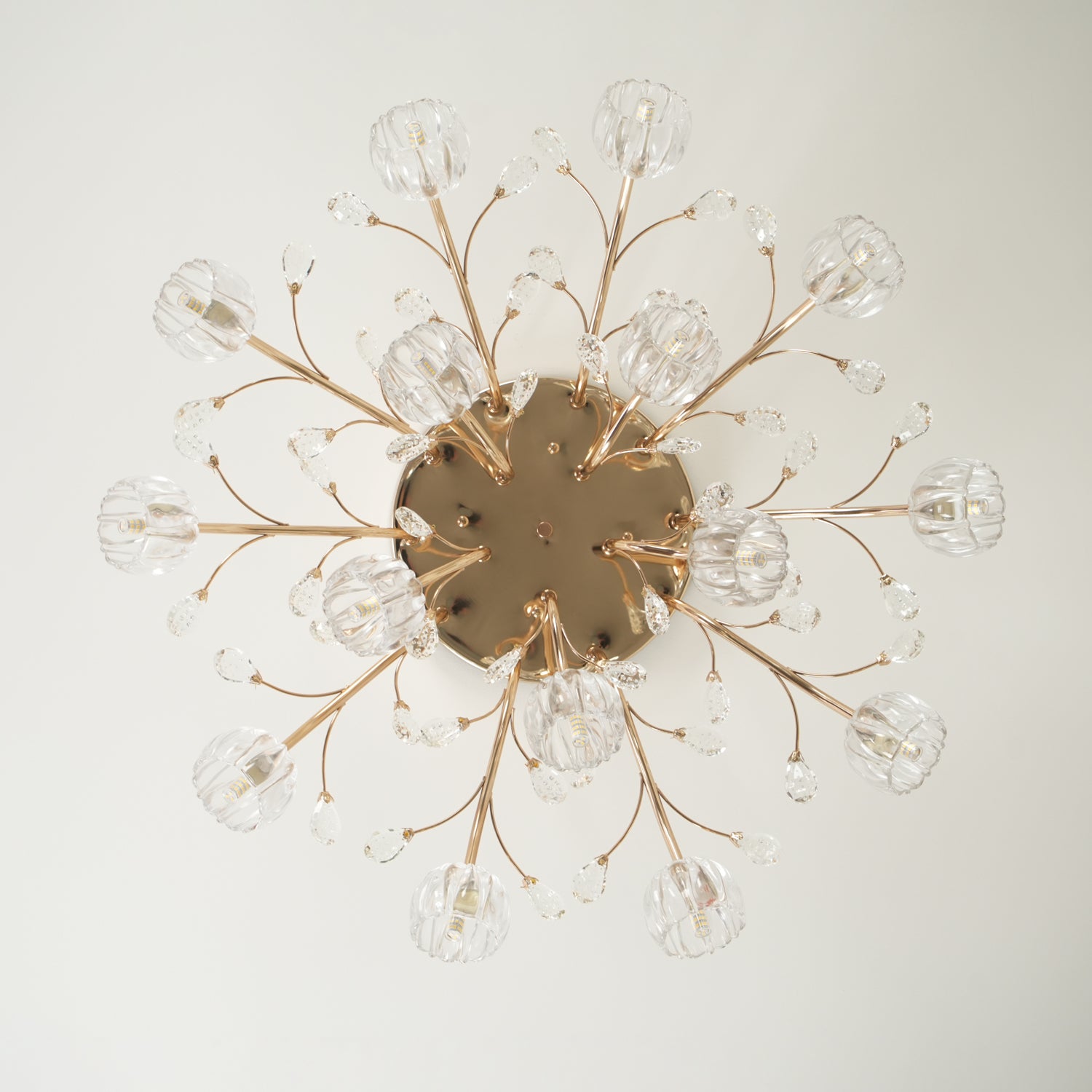 Elegant Crystal Flower Ceiling Light Fixture - Modern Chandelier for Living Room, Bedroom & Dining Room Decor | Perfect for Home Lighting & Interior Design