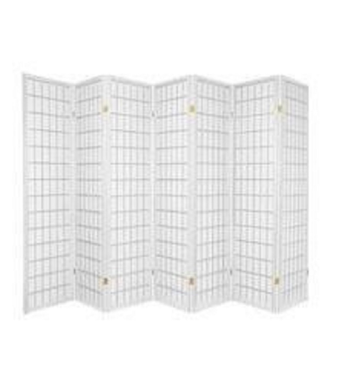7 Panel Room Divider Screen - White Folding Privacy Partition for Home, Office, Studio & Event Spaces