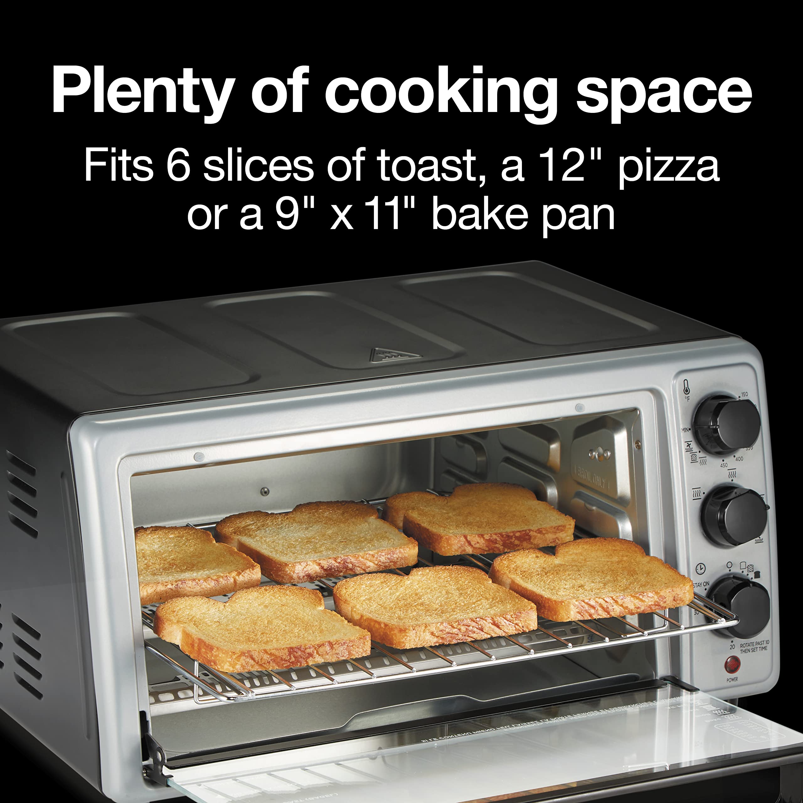 Proctor Silex 4-in-1 Air Fryer Toaster Oven Combo with Convection, Bake & Broil Functions - 6-Slice or 12