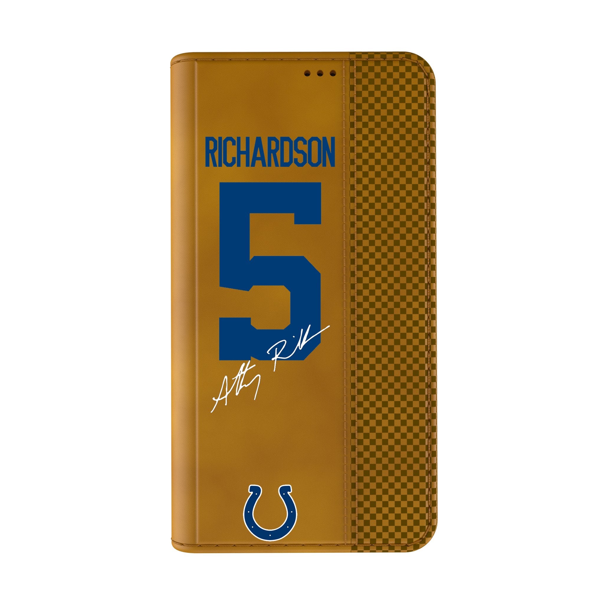 Anthony Richardson Indianapolis Colts 5 Game Tactic Folio Phone Case for iPhone 14/13/12/11 Pro Max - Durable NFL Football Protective Cover with Card Slots | Perfect for Game Day & Daily Use