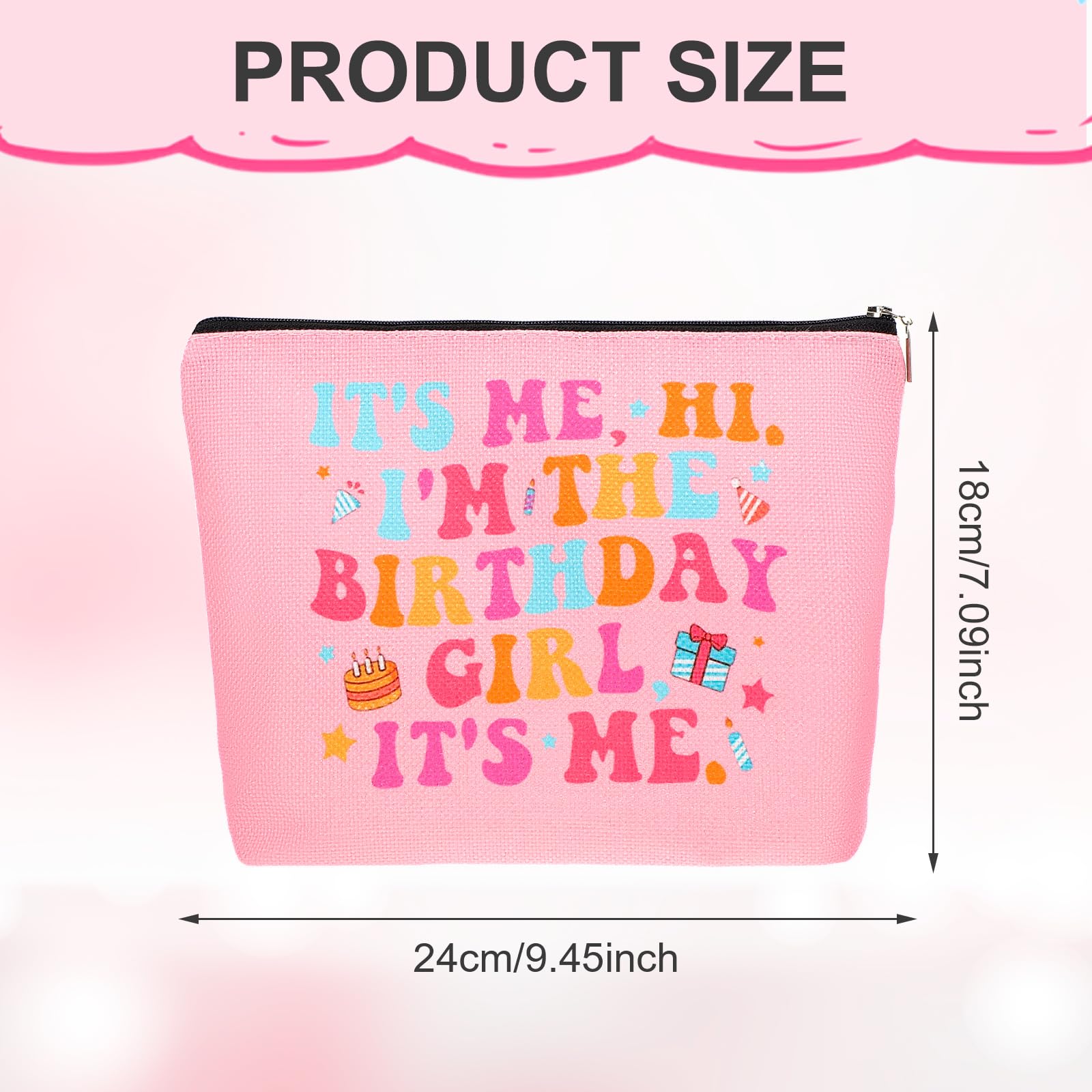 Taylor Swift Makeup Bag - 'It's Me Hi I'm the Birthday Girl' Themed Cosmetic Organizer for Singer Fans | Travel Toiletry Pouch & Birthday Gift for Women | Perfect for Concerts, Travel & Daily Makeup Storage