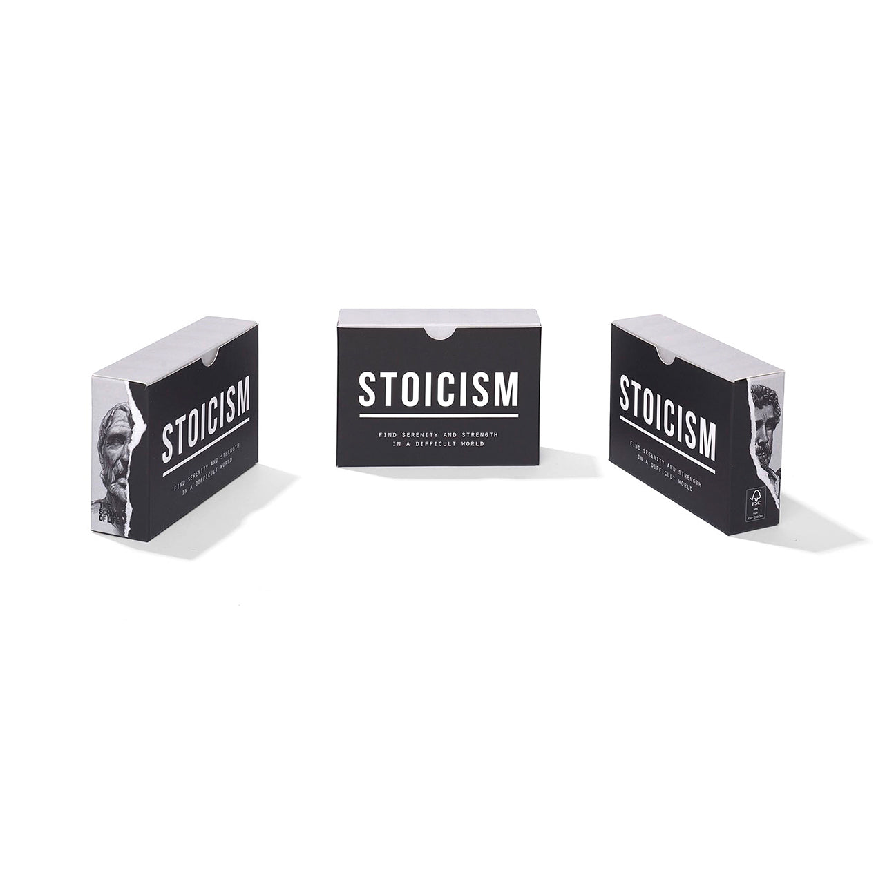 Stoicism Card Set - 50 Inspirational Stoic Quotes & Wisdom Cards for Daily Motivation, Meditation & Self-Improvement | Perfect for Journaling, Office Decor & Gift Giving