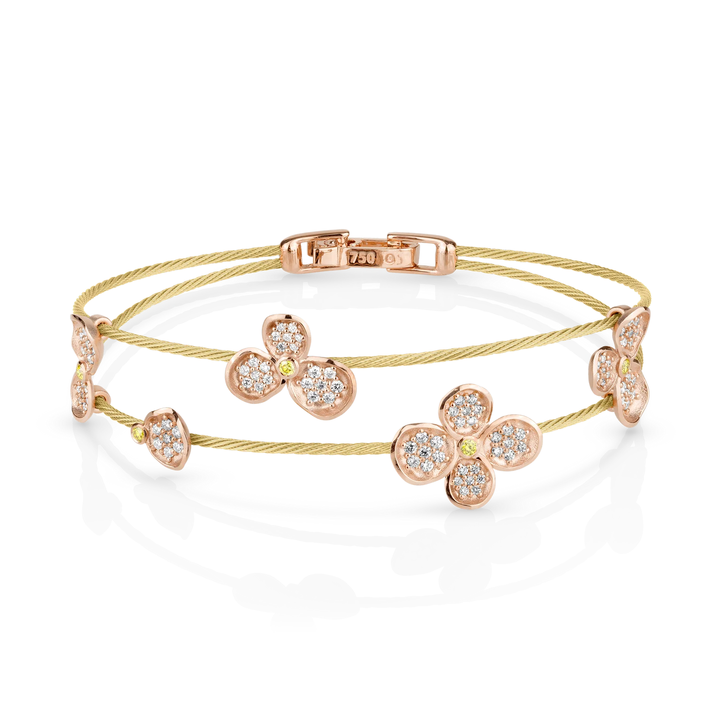 Paul Morelli Forget Me Not Double Wire Diamond Bracelet - Elegant Jewelry Gift for Women, Anniversary & Special Occasions