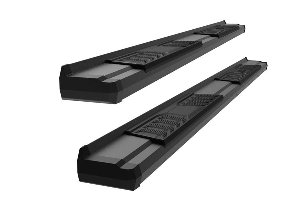 Premium Matte Black Nerf Bars Running Boards for Chevy Silverado & GMC Sierra 1500 2007-2018 | 2500/3500 HD 2019 Crew Cab (Excludes 07 Classic) - Heavy Duty OE Style Side Steps - Perfect for Off-Roading, Truck Accessories & Enhanced Vehicle Style
