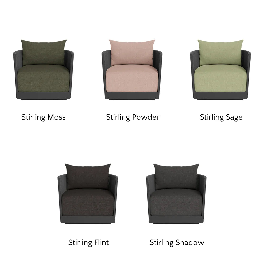 Antigua Outdoor Swivel Lounge Chair - 360 Degree Rotating Patio Furniture with Cushion, Waterproof & UV Resistant for Poolside, Garden, Deck, and Backyard Relaxation