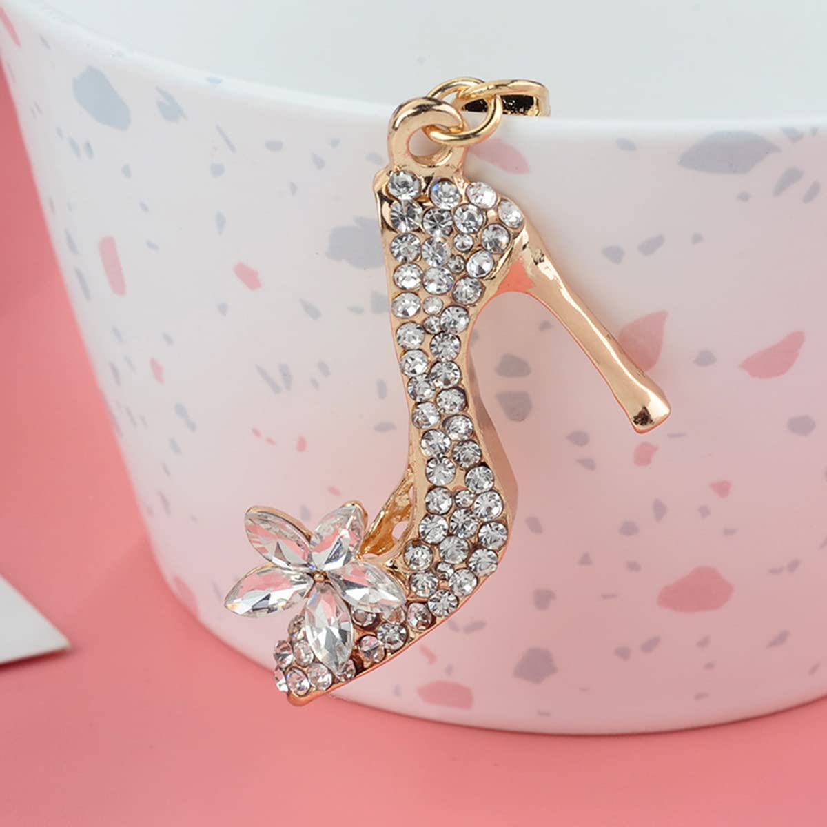 Rhinestone High Heel Shoe Keychain - Crystal Purse Charm for Women & Girls, Best Friend Gift, Perfect for Handbags, Backpacks & Party Accessories