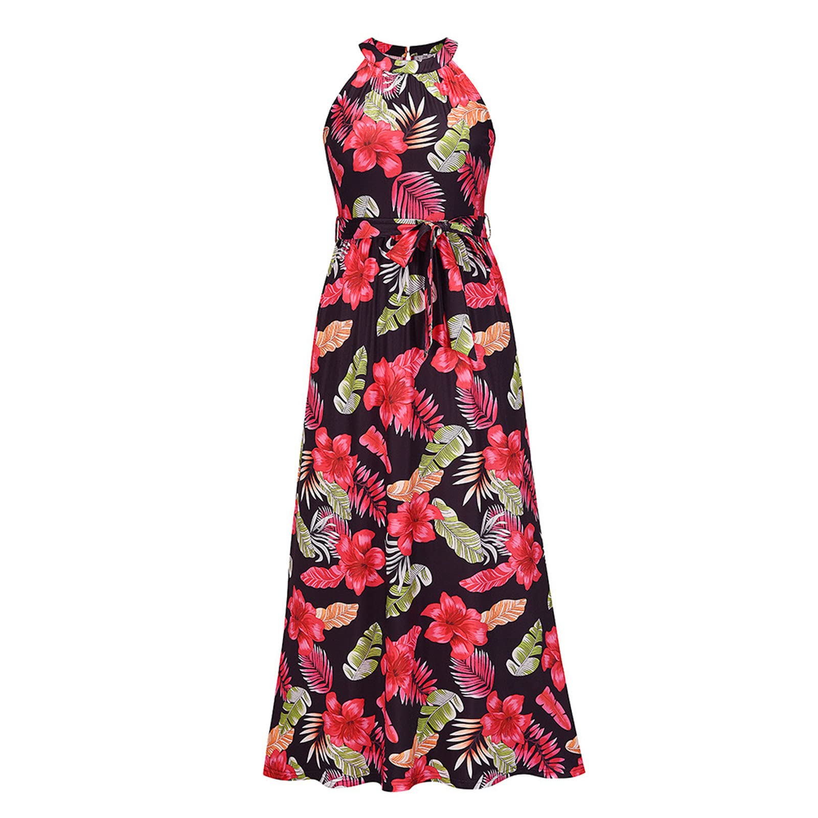 Women's Sexy Printed Sleeveless Suspender Summer Dress - Flowy Long Maxi Skirt for Spring & Summer | Perfect for Beach Vacations, Date Nights & Outdoor Parties