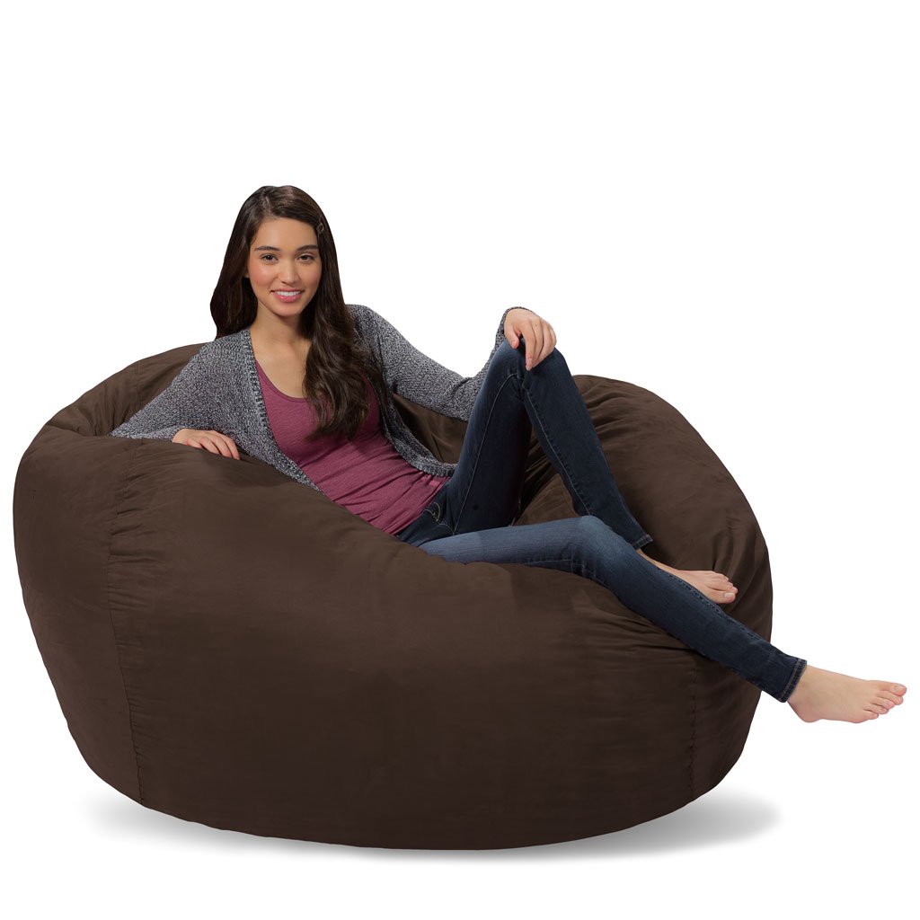 Premium Memory Foam Bean Bag Chair - Dark Chocolate Pebble Color | Ultra Comfortable & Supportive for Gaming, Lounging & Relaxation