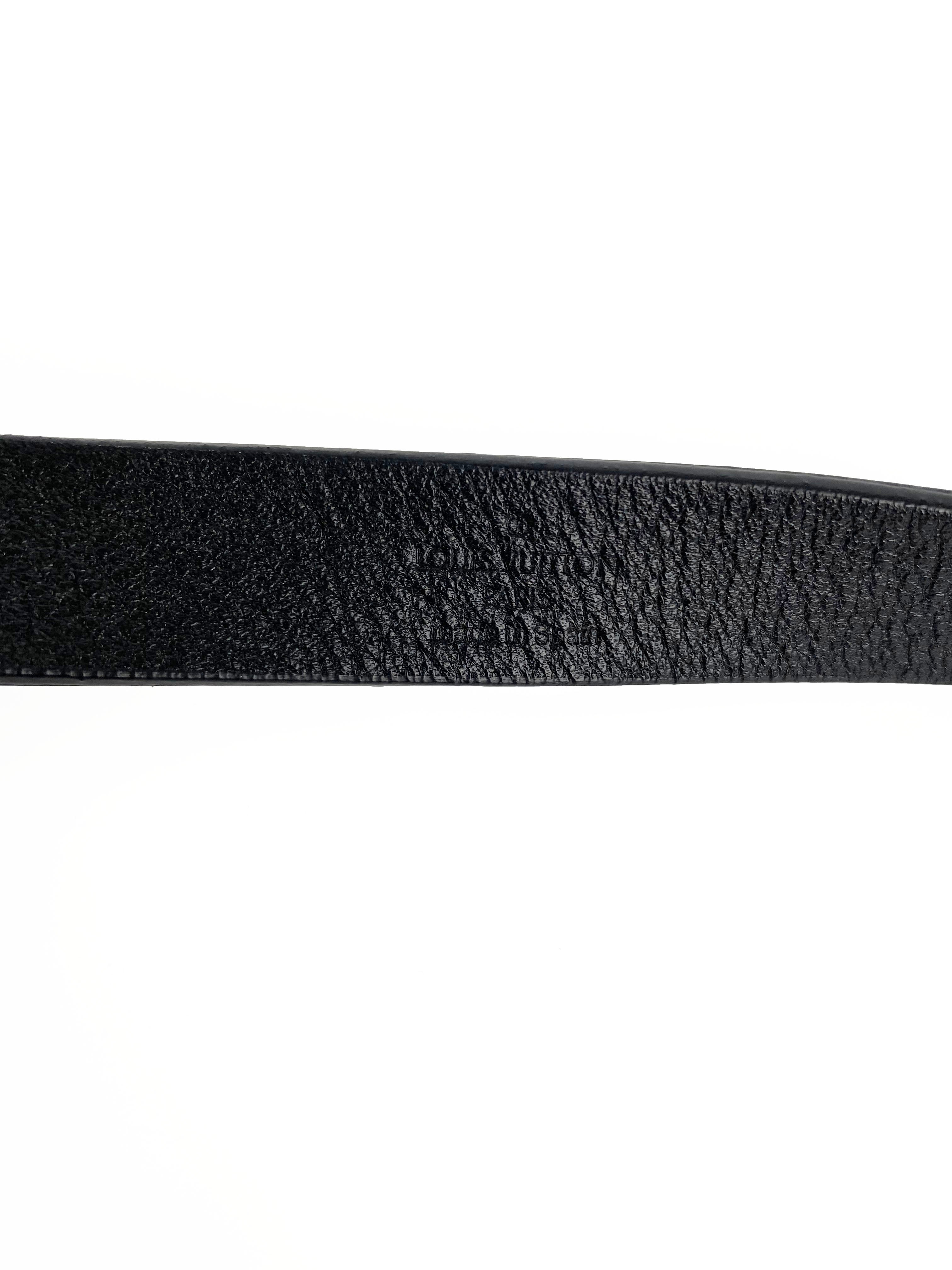 Authentic Louis Vuitton Black Initiales Reversible Belt 20mm - Size 75 | Luxury Designer Accessory for Men & Women | Perfect for Office, Date Night & Formal Occasions