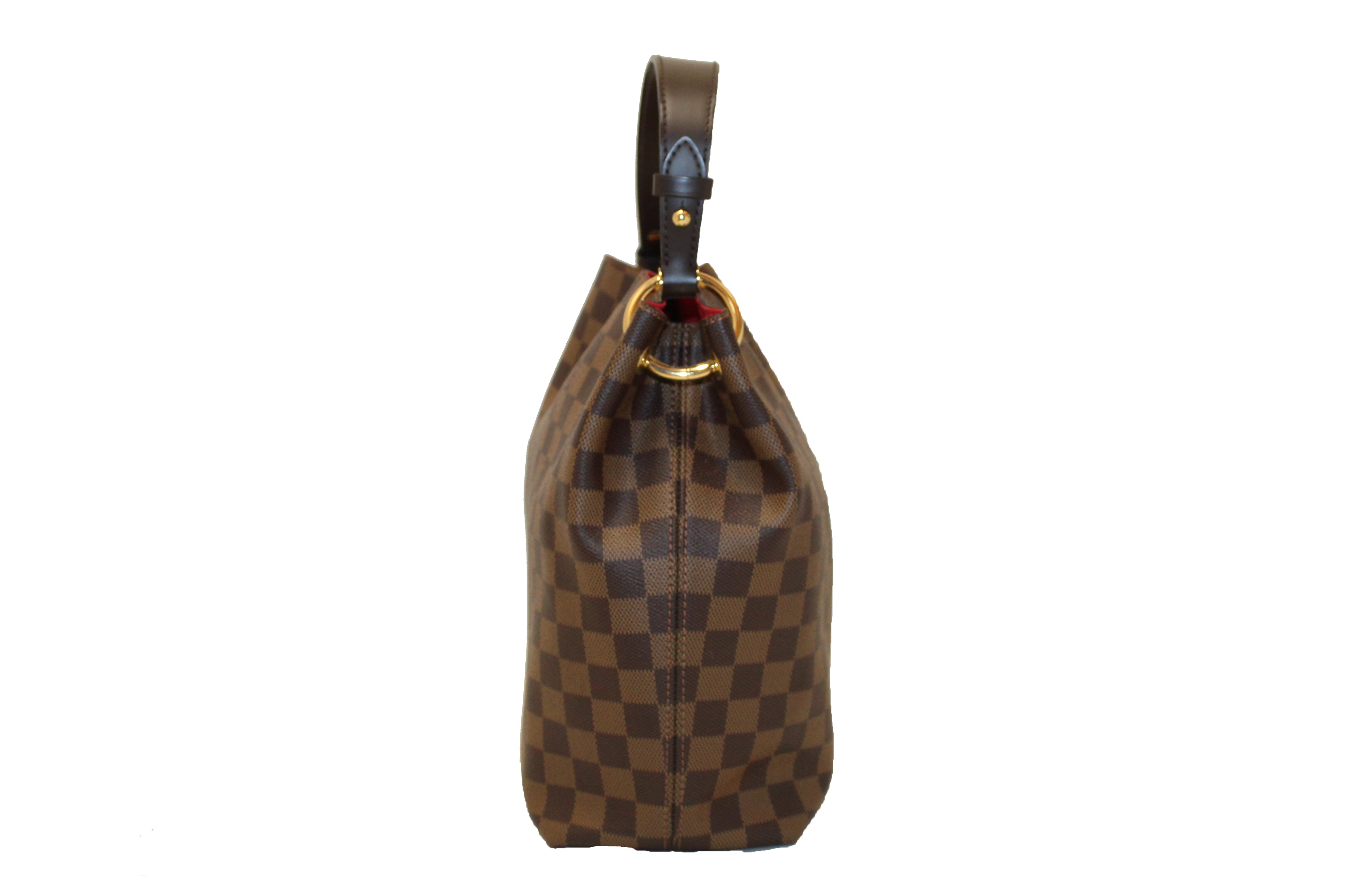 Authentic Louis Vuitton Damier Ebene Canvas Graceful PM Tote Shoulder Bag for Women - Luxury Designer Handbag for Work, Travel & Everyday Use