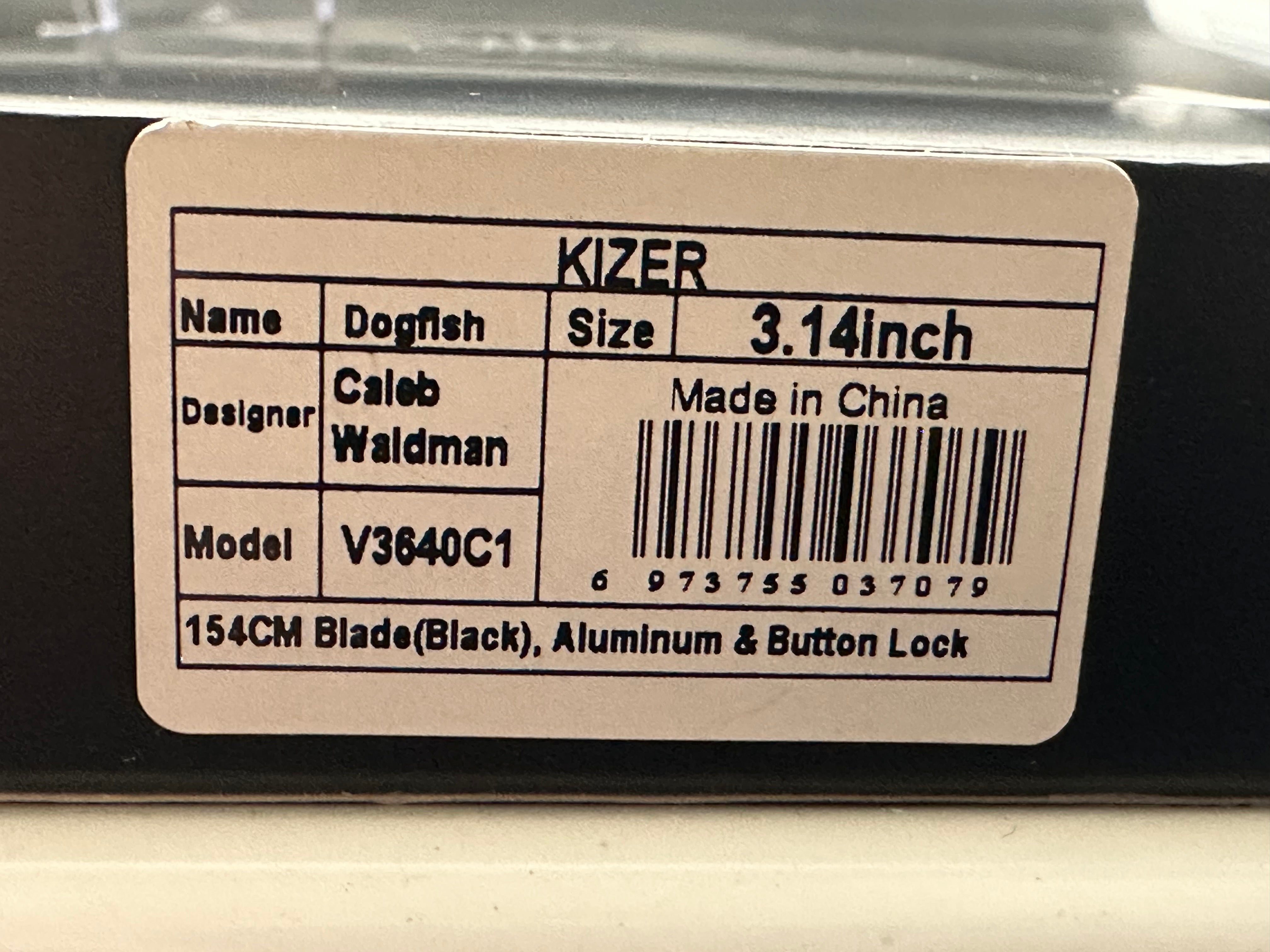 Kizer Dogfish Button Lock Folding Knife - 3.1