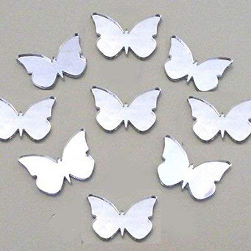 Shatterproof Butterfly Mirrors - Pack of 20 Small Decorative Mirrors (4cm x 3cm Each) for DIY Crafts, Home Decor, Scrapbooking, and Party Favors