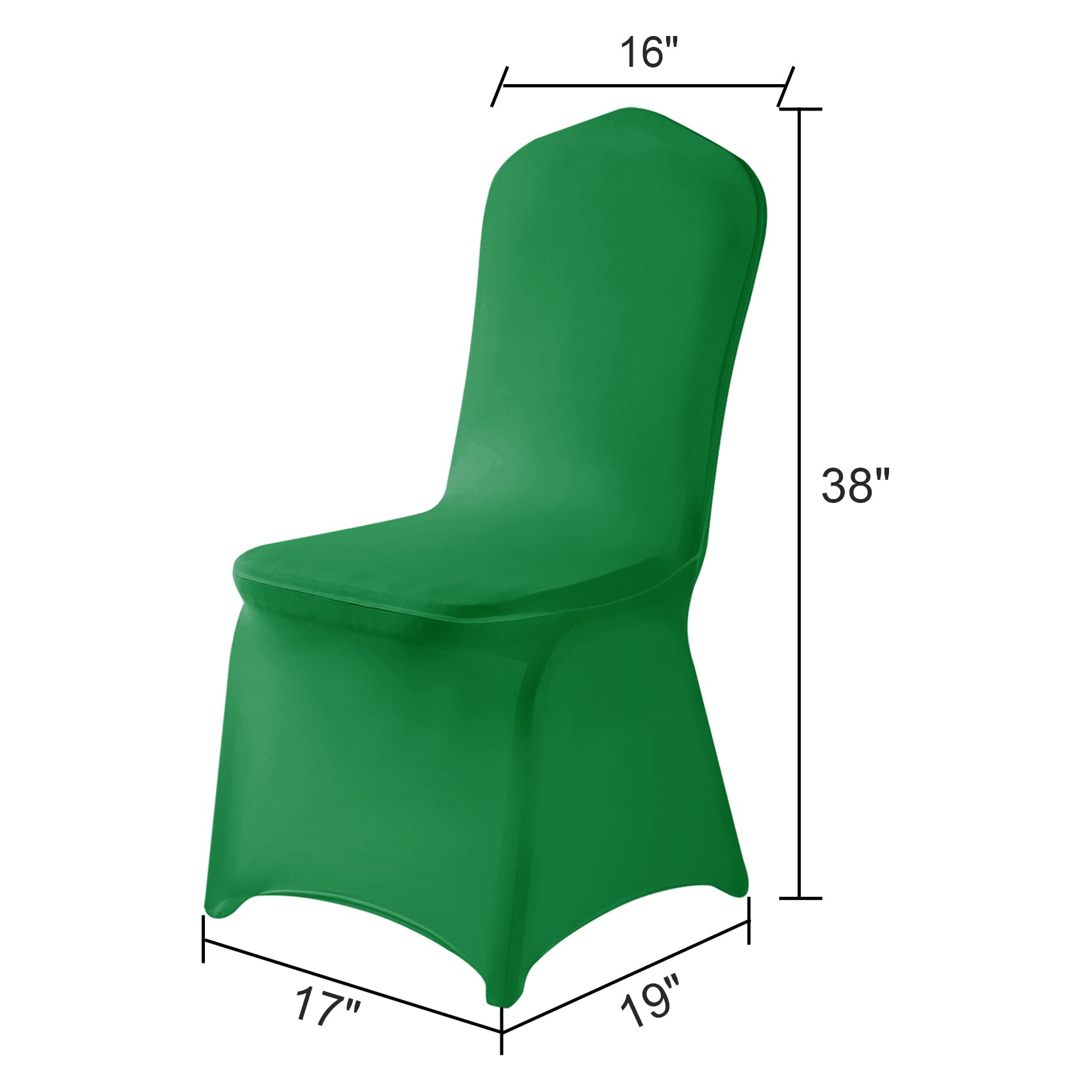 12PCS Spandex Stretch Chair Covers - Washable & Removable Living Room Chair Protectors for Party, Banquet, Wedding Events - Emerald Green - Perfect for Home, Hotel, Restaurant & Event Decor