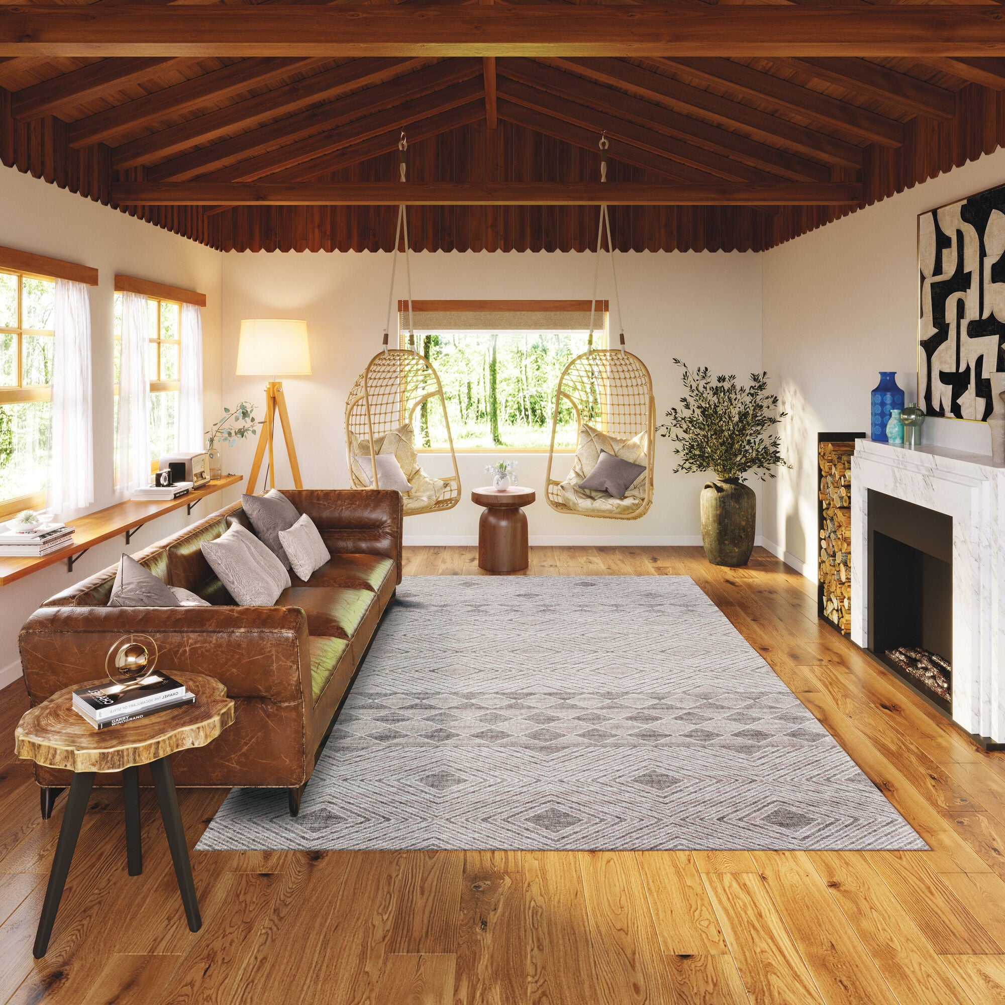 Sedona I Rug - Soft Bohemian Area Rug for Living Room, Bedroom - Non-Slip & Washable - Perfect for Home Decor & Cozy Spaces