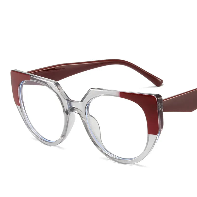 CCspace Women's Full Rim Cat Eye Reading Glasses R56954 - Stylish Blue Light Blocking Readers for Office, Reading & Computer Use