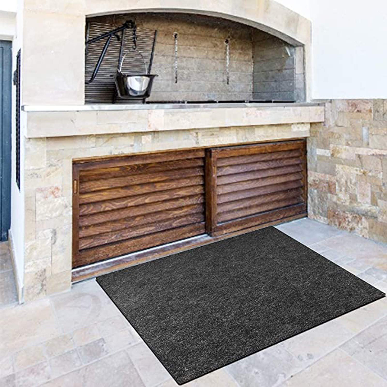 Remi-Isle Fireproof Fireplace Hearth Rug - Non-Slip Flame Resistant Protection Mat for Sparks & Embers (36x72 Inch) - Perfect for Living Room, Patio & Floor Safety