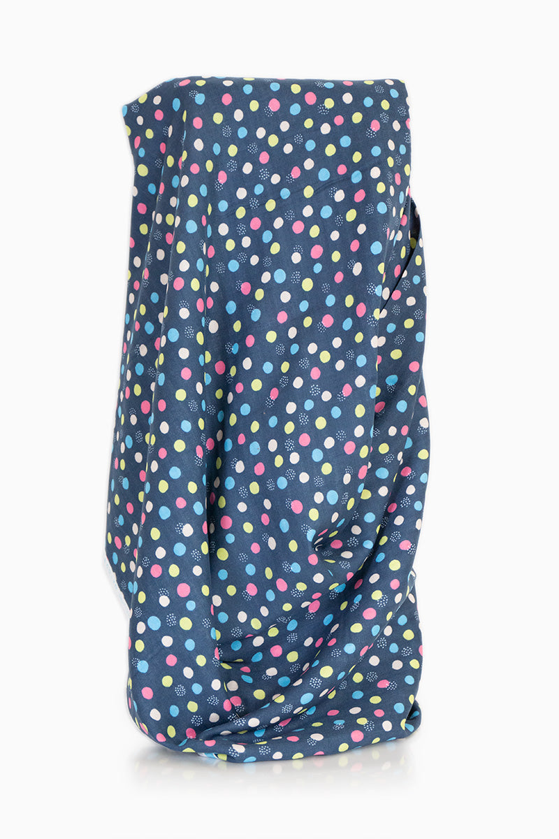 Organic Cotton Gauze Swaddle Blanket for Babies - Soft & Breathable Pikku Saari Navy Blue - Perfect for Newborns, Nursing, and Swaddling