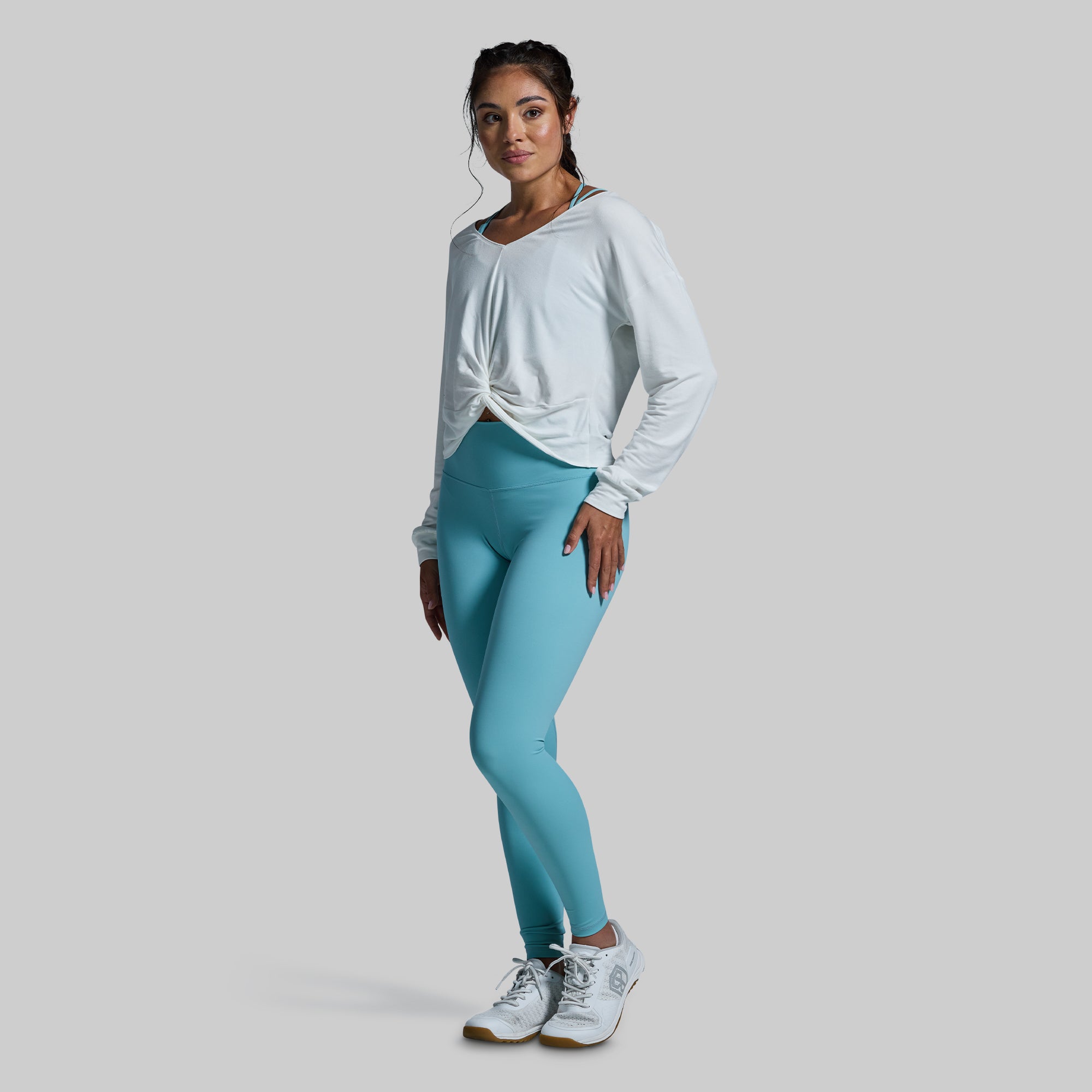 Stylish Two-Way Long Sleeve Shirt in White - Perfect for Layering & Versatile Outfits | Office Wear & Casual Fashion