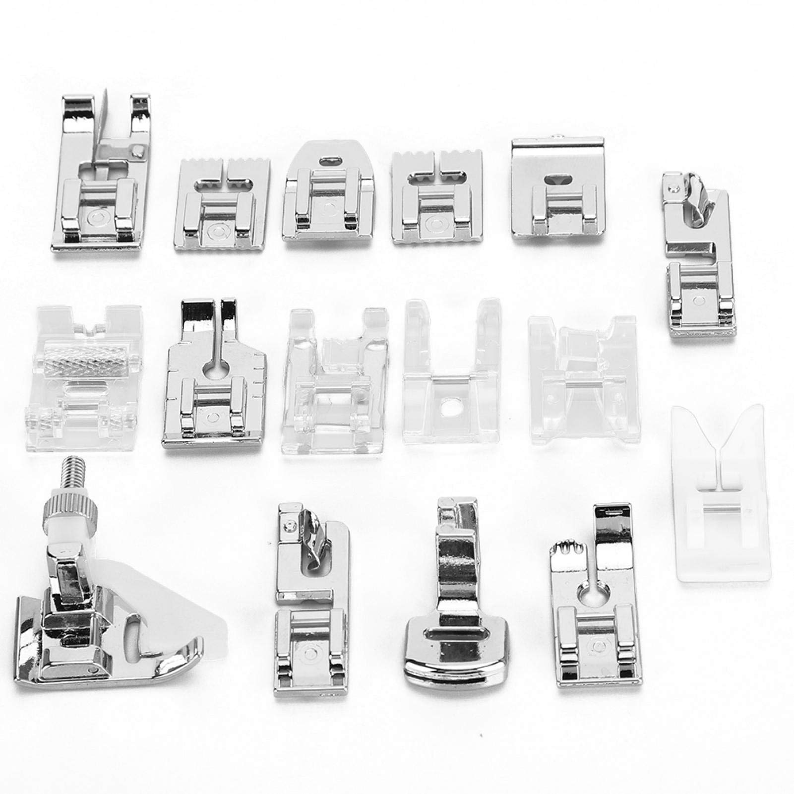 **Vbestlife 16Pcs Sewing Machine Presser Foot Kit - Universal Sewing Machine Accessories for Quilting, Embroidery & Dressmaking - Improve Stitching & Replace Presser Feet**