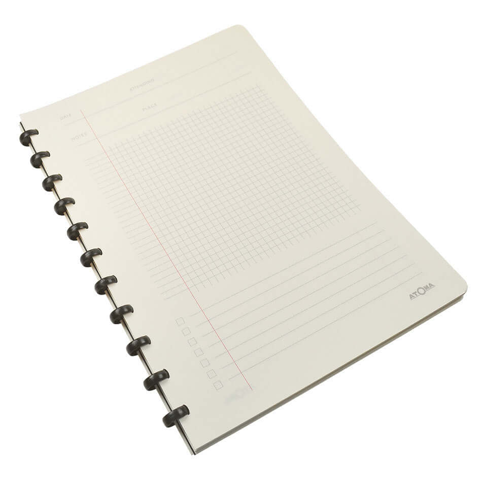 Atoma Meeting Notebook - A5 Size 210 x 295mm - Refillable Planner for Business & School - Perfect for Office Meetings, Class Notes & Daily Organization
