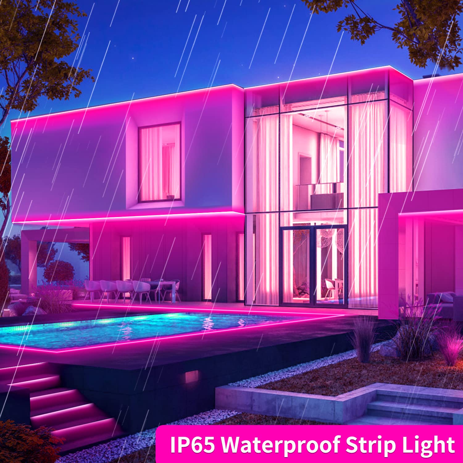 16.4ft LED Neon Lights - IP65 Waterproof Flexible Neon Strip Lights, 12V LED Rope Lights for Bedroom, Living Room & Outdoor Decor (Pink) - Perfect for Party, Wedding, Bar, and Home Lighting