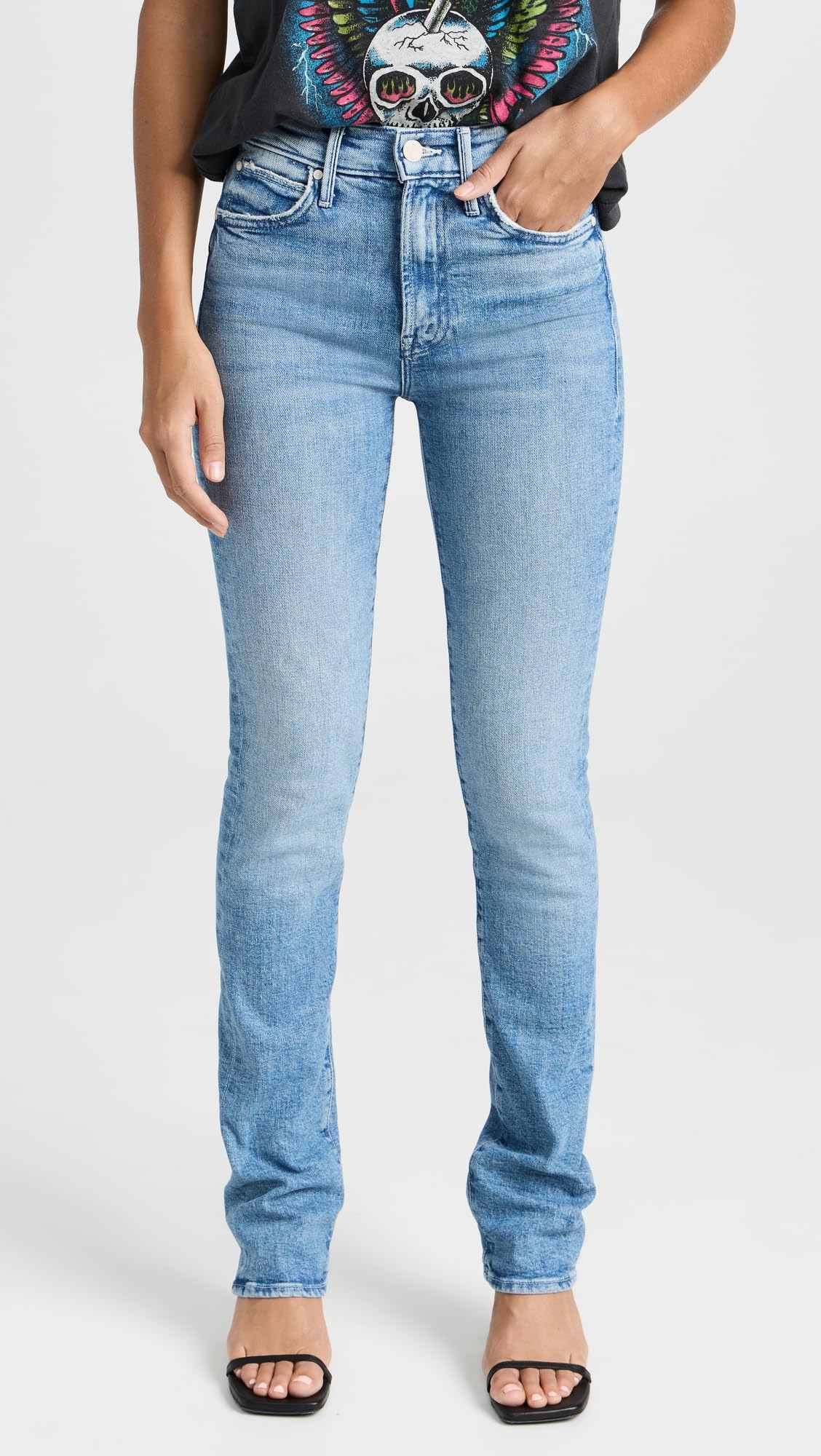 MOTHER Women's The Rascal High-Waist Skinny Jeans - Stretch Denim Pants for Casual Wear & Night Out