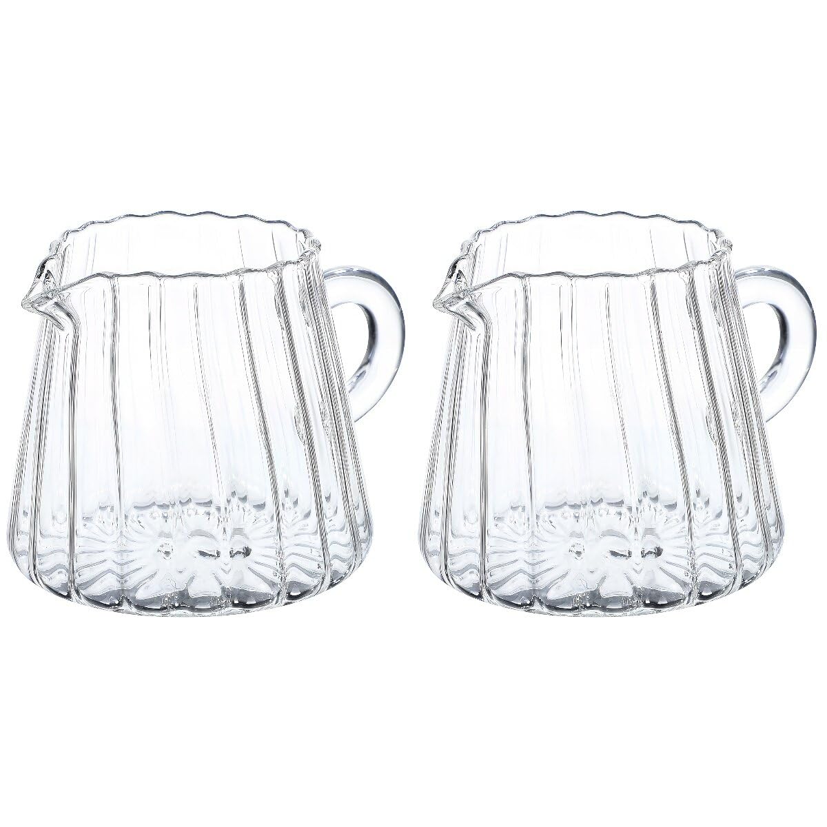 Elegant Glass Pitcher - 200ml Creamer Jug for Coffee, Tea, Milk Frothing - Perfect for Home, Cafe & Restaurant Use