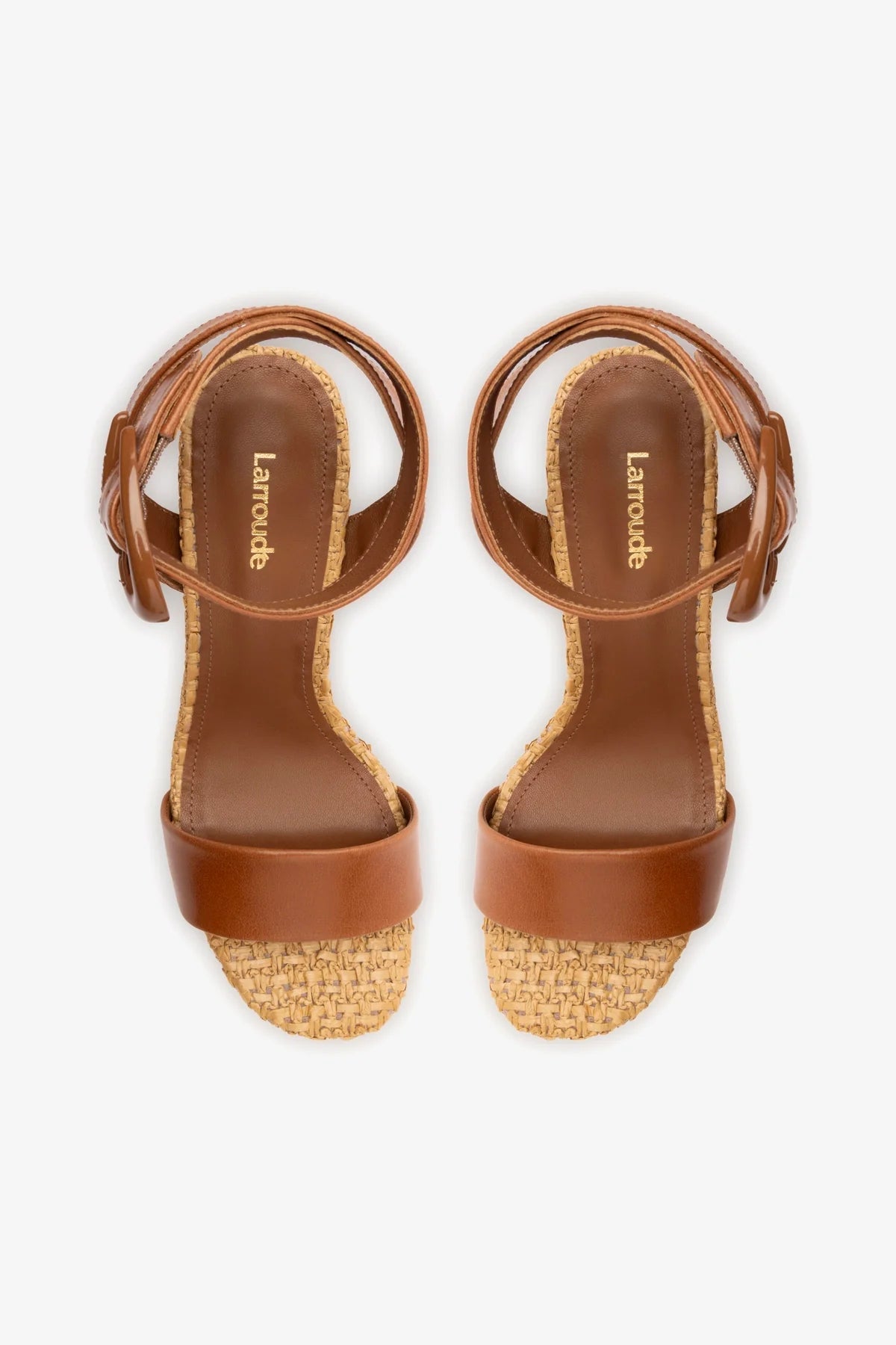 Dolly Verona Women's Sandals - Caramel Leather & Natural Raffia Strappy Heels | Comfortable Summer Beach Wedding Shoes for Outdoor Parties & Vacations