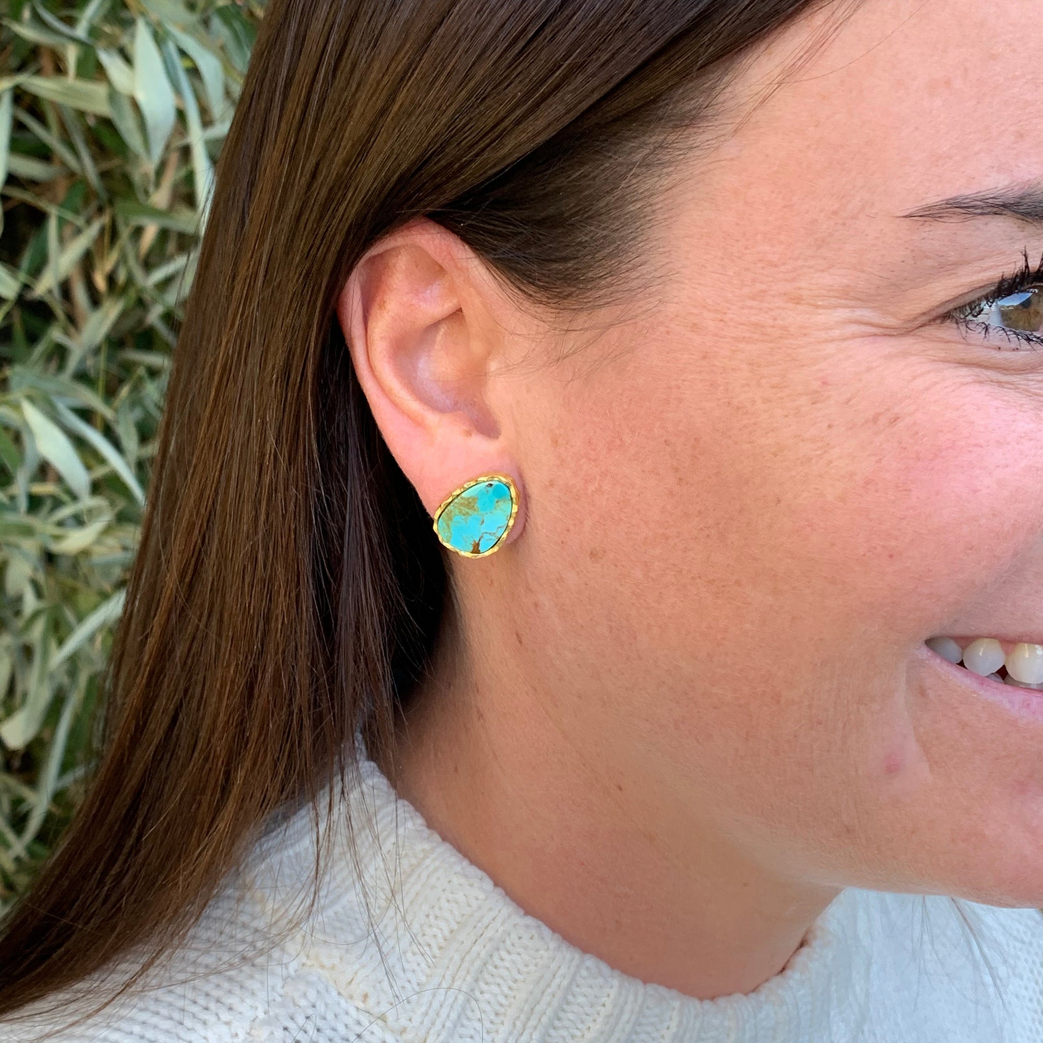 Turquoise Stud Earrings for Women – Dainty Gemstone Jewelry for Everyday Wear & Special Occasions