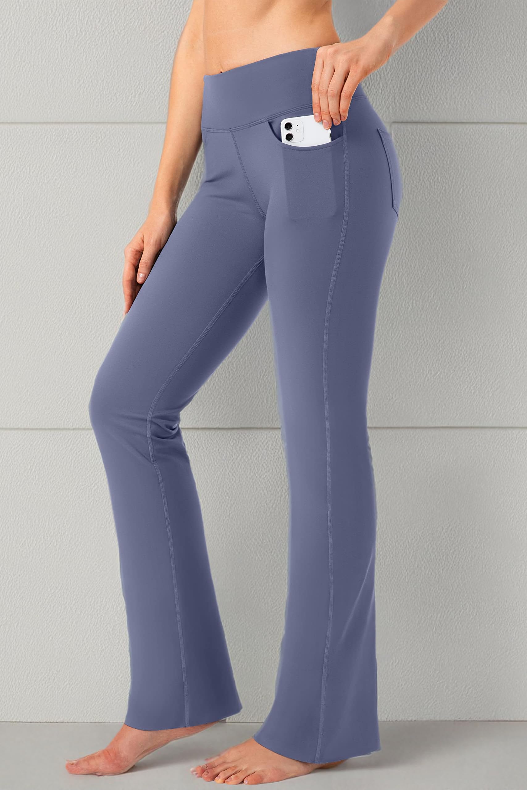 G Gradual Women's High Waist Yoga Pants with 4 Pockets - Bootcut Work Dress Pants for Yoga, Office & Casual Wear - Perfect for Tall Women