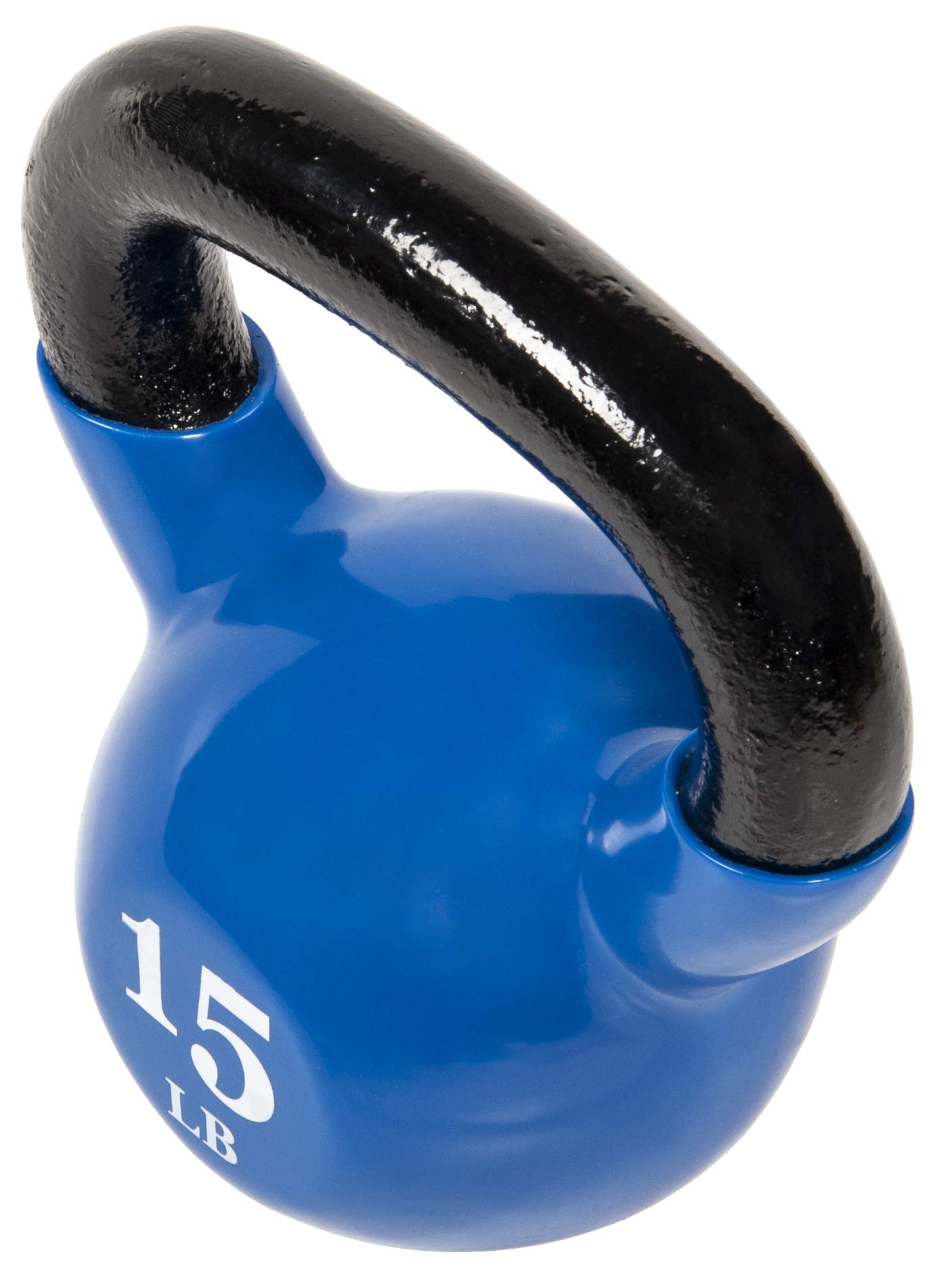 Signature Fitness Vinyl Coated Cast Iron Kettlebell - 5-50 lbs, All-Purpose Home Gym Equipment for Strength Training, CrossFit, HIIT Workouts & Functional Fitness