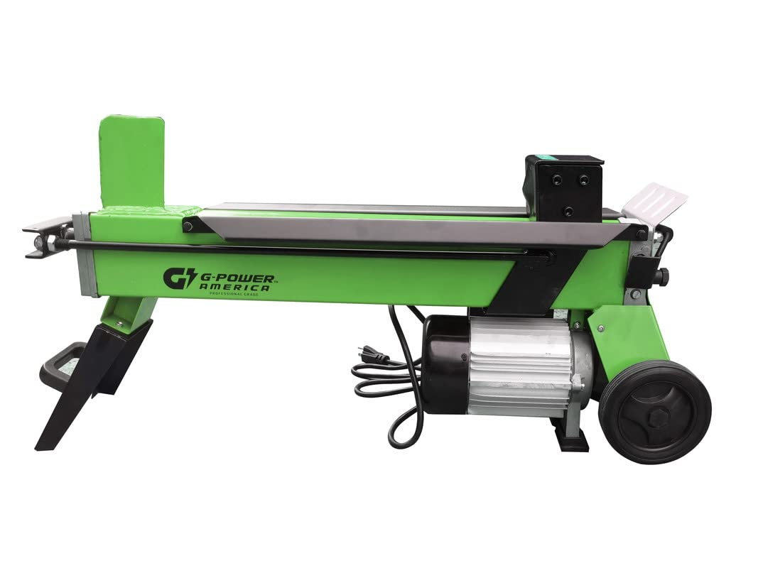 5 Ton G-Power Electric Log Splitter - 1500W Hydraulic Wood Splitter for Firewood & Forestry | Heavy Duty Horizontal Log Splitter for Home, Farm & Outdoor Use