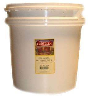 Premium Kalamata Pitted Olives - Castella Brand - 10lb Bulk Size | Perfect for Salads, Pizza Toppings, Mediterranean Recipes & Charcuterie Boards