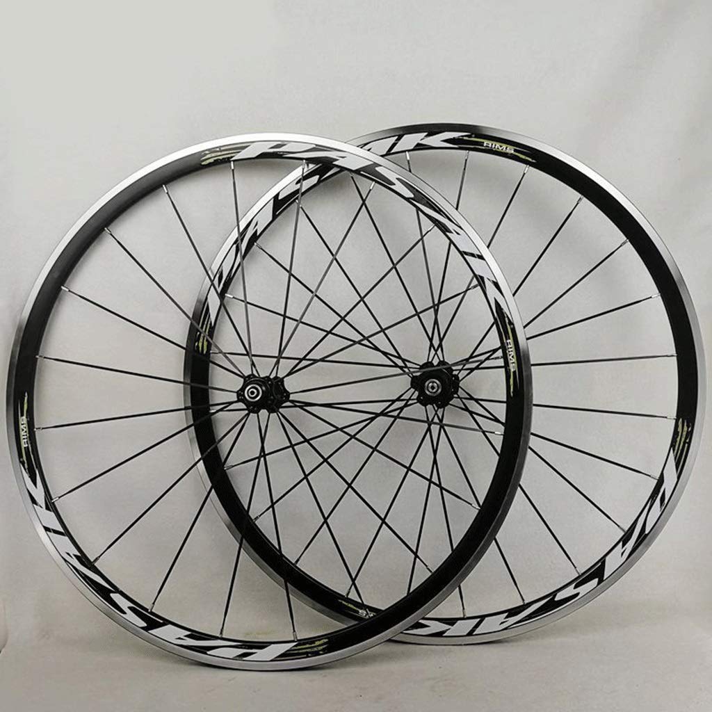TYXTYX Superlight 700C Road Racing Bike Wheelset - Carbon Fiber Rim, 7-11 Speed Cassette Compatible, C/V Brake Ready, Sealed Bearing Hubs, 6T QR, Ultra Lightweight 1650g - Perfect for Competitive Road Cycling & Triathlon Training