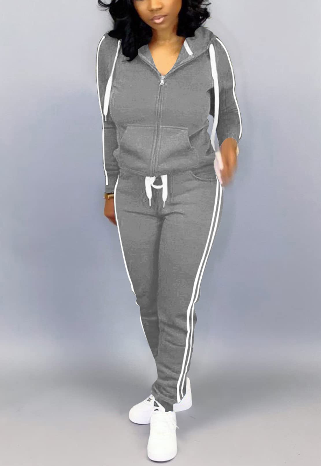Mrskoala Women's 2-Piece Tracksuit Set - Soft Jogging Suit with Pockets for Workout, Running & Lounge Wear | Gym Outfits, Casual Streetwear & Travel Comfort