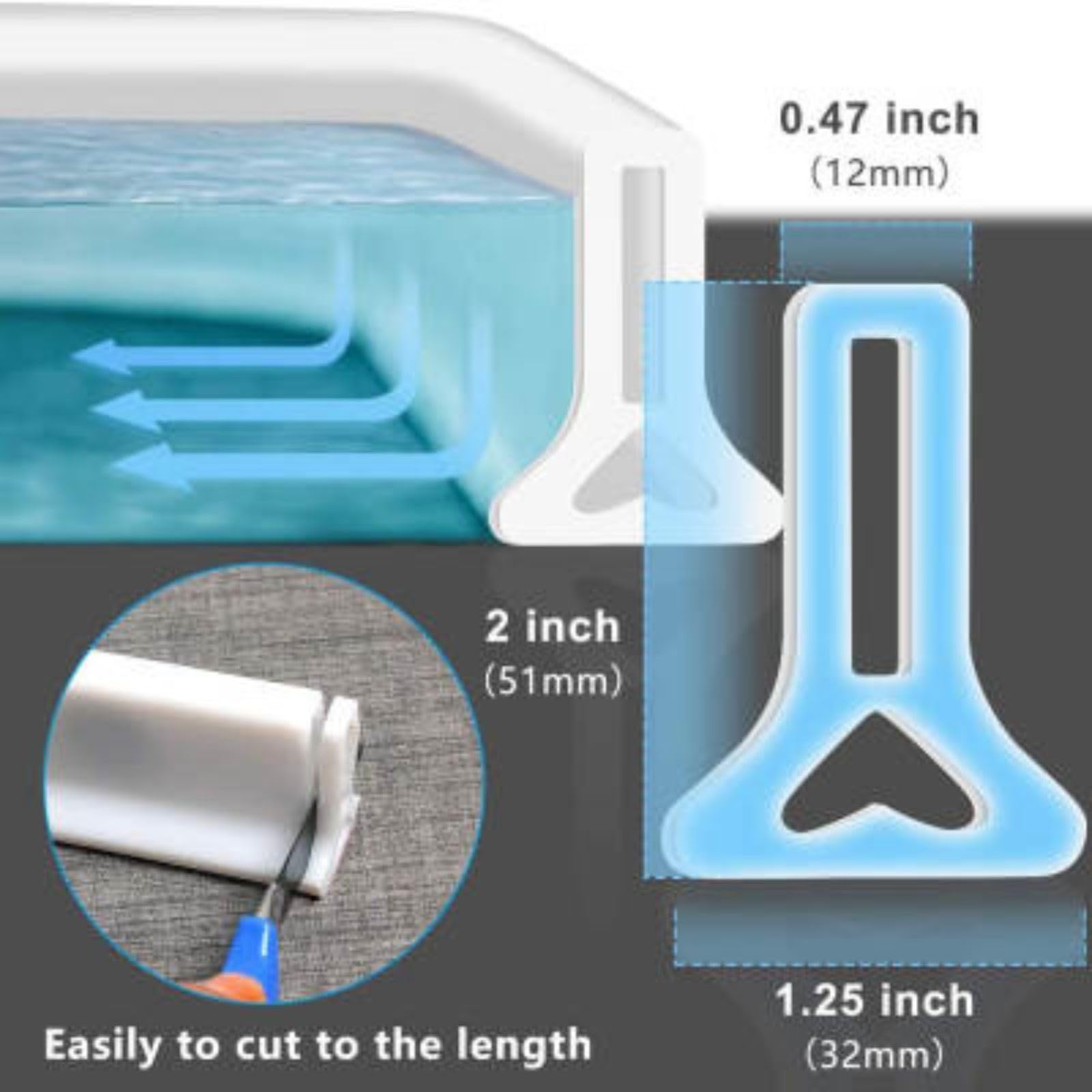 White Shower Hose 2 Meters - Flexible & Durable Bathroom Shower Pipe for Spa, RV, and Home Use