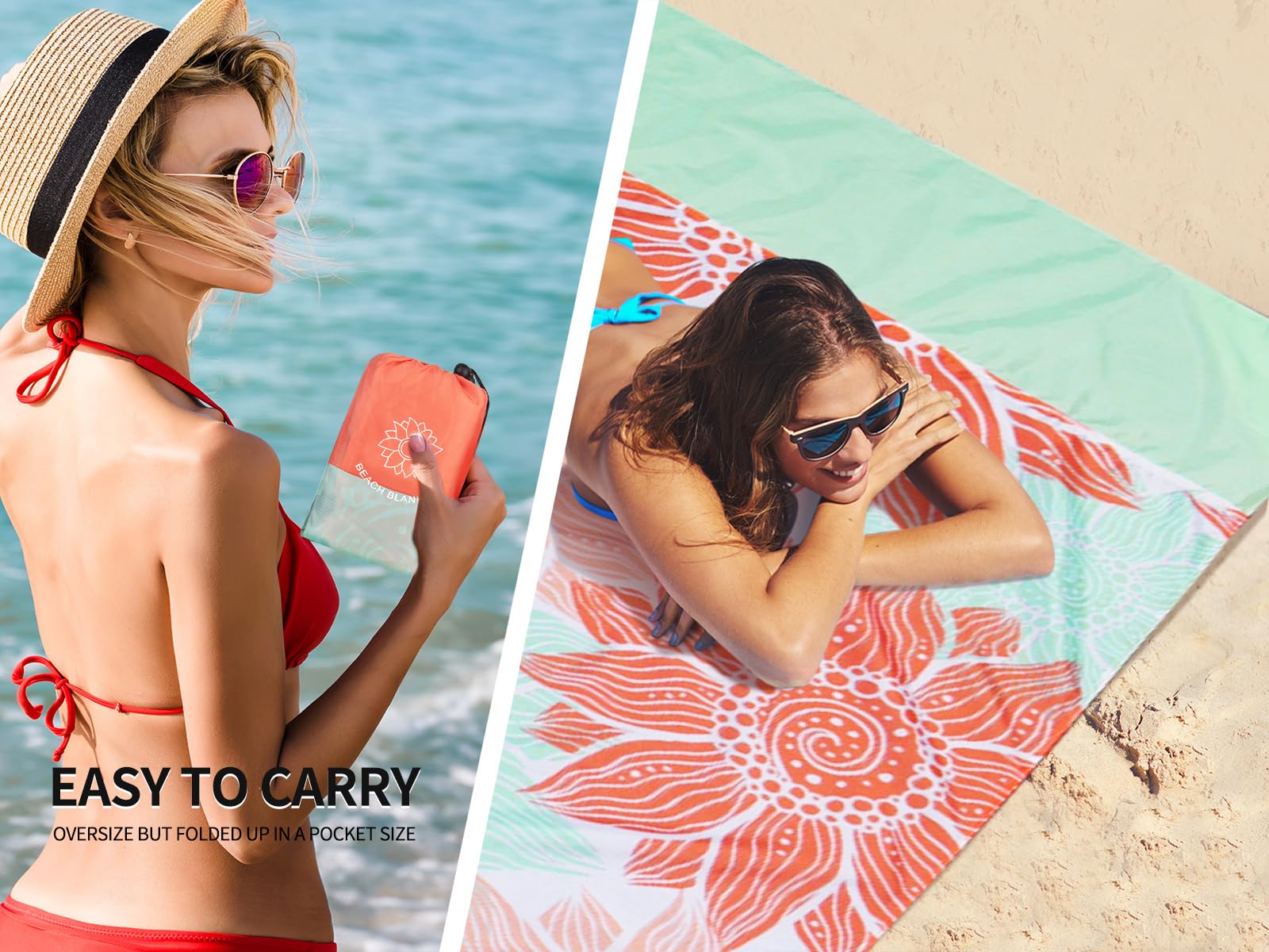 **Waterproof Sandproof Extra Large Beach Blanket 79