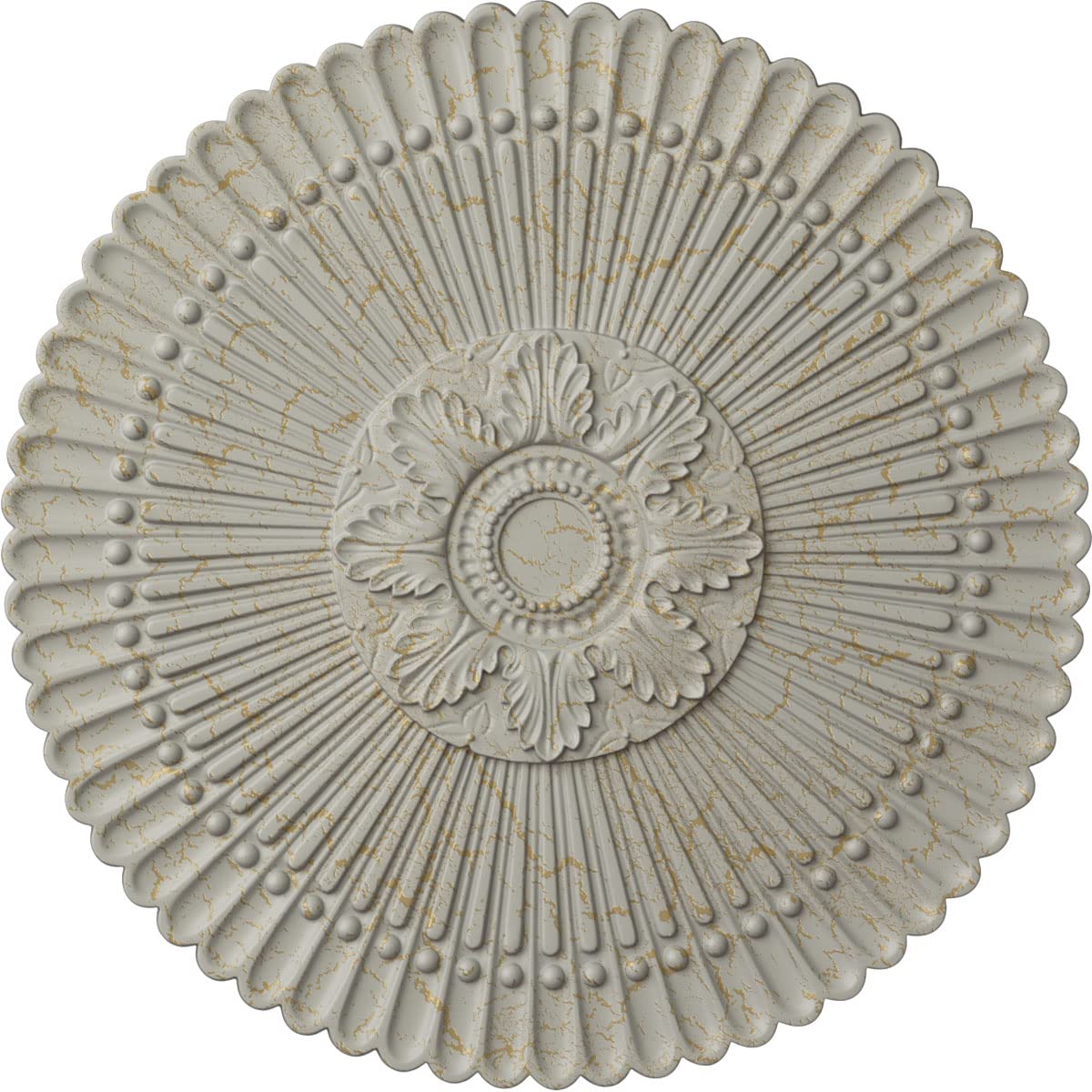 Ekena Millwork 30 Inch Hand-Painted Crackle Finish Ceiling Medallion - CM30NEPCC Nexus Design for Chandeliers & Light Fixtures (Fits 2 3/4