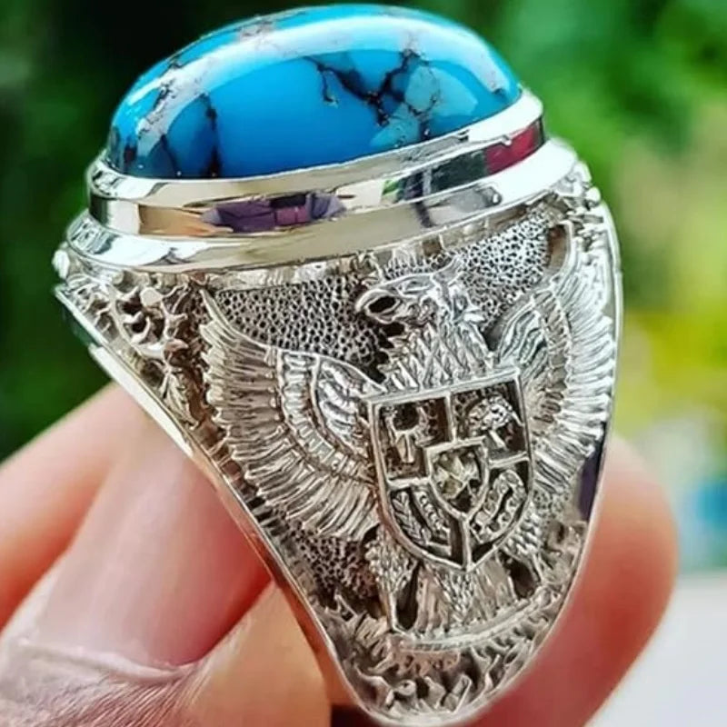 Eagle Ring for Men & Women - Stainless Steel Adjustable Band, Gothic Punk Jewelry - Perfect for Weddings, Parties & Everyday Fashion