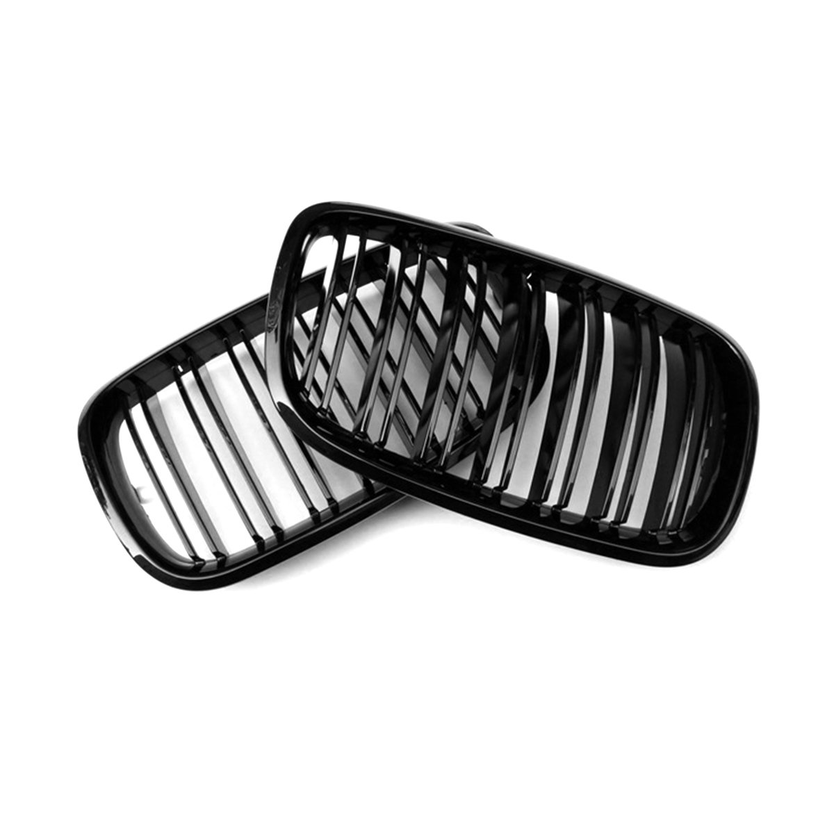 2007-2013 BMW X5 X6 E70 E71 Gloss Black Front Kidney Grille Replacement - Upgrade Your SUV's Style for Daily Driving & Car Shows