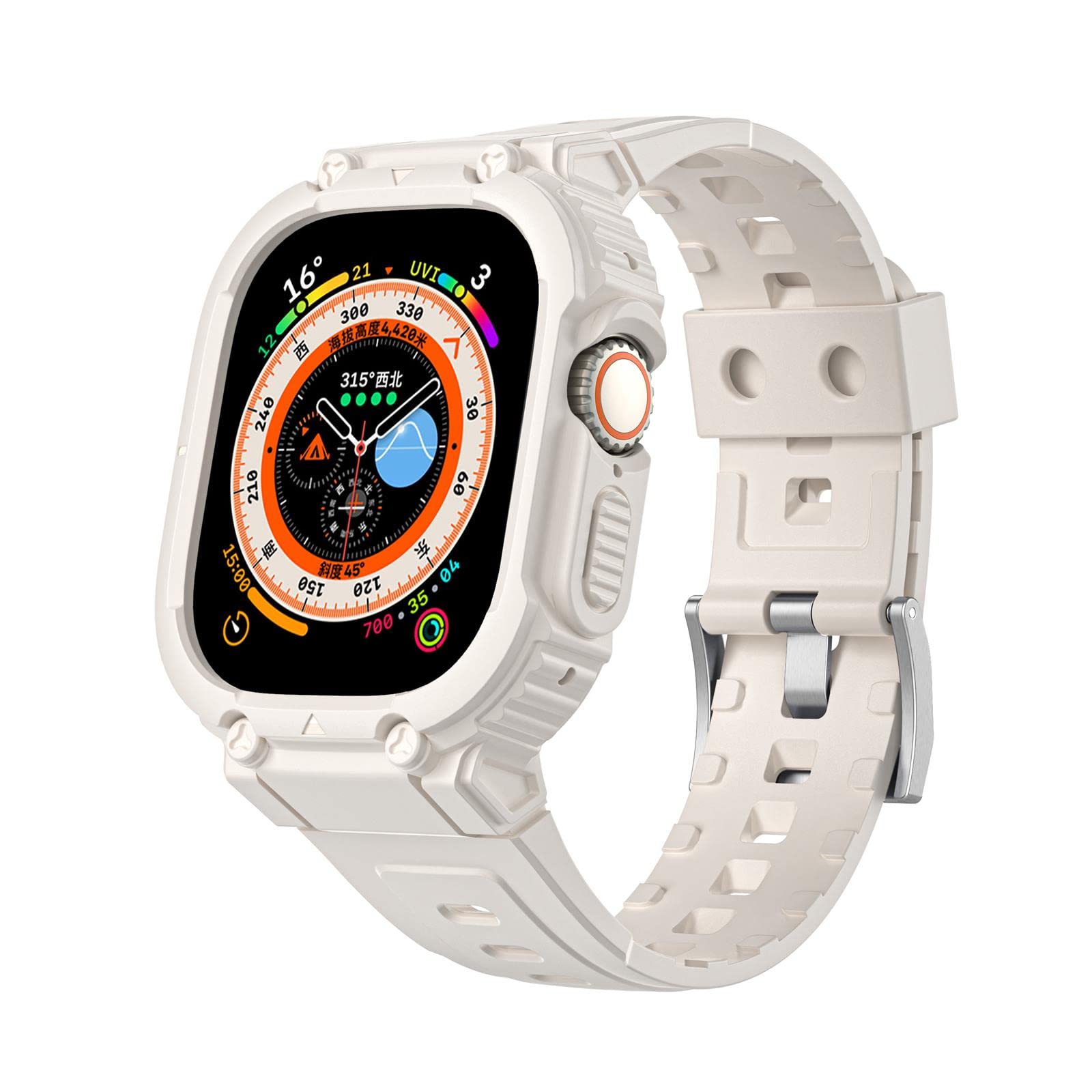 **VeveXiao Rugged Protective Case with Band for Apple Watch Ultra 49mm - Shockproof Bumper Cover with Durable Strap for Men & Women - Perfect for Outdoor Sports, Hiking & Daily Use**