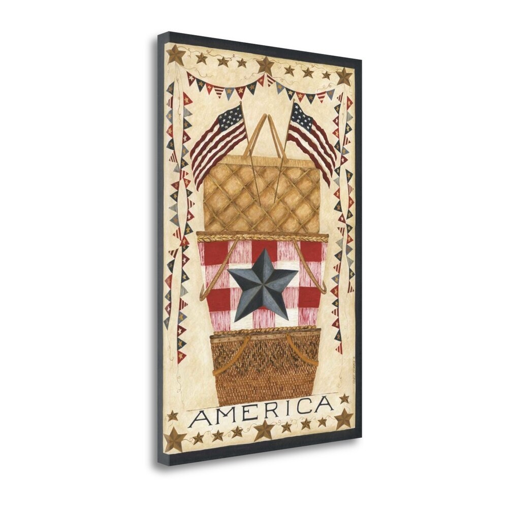 Barn Star America by Cindy Shamp - Premium Giclee Art Print on Gallery Wrapped Canvas - Ready to Hang Wall Decor for Farmhouse, Country & Rustic Home Decor