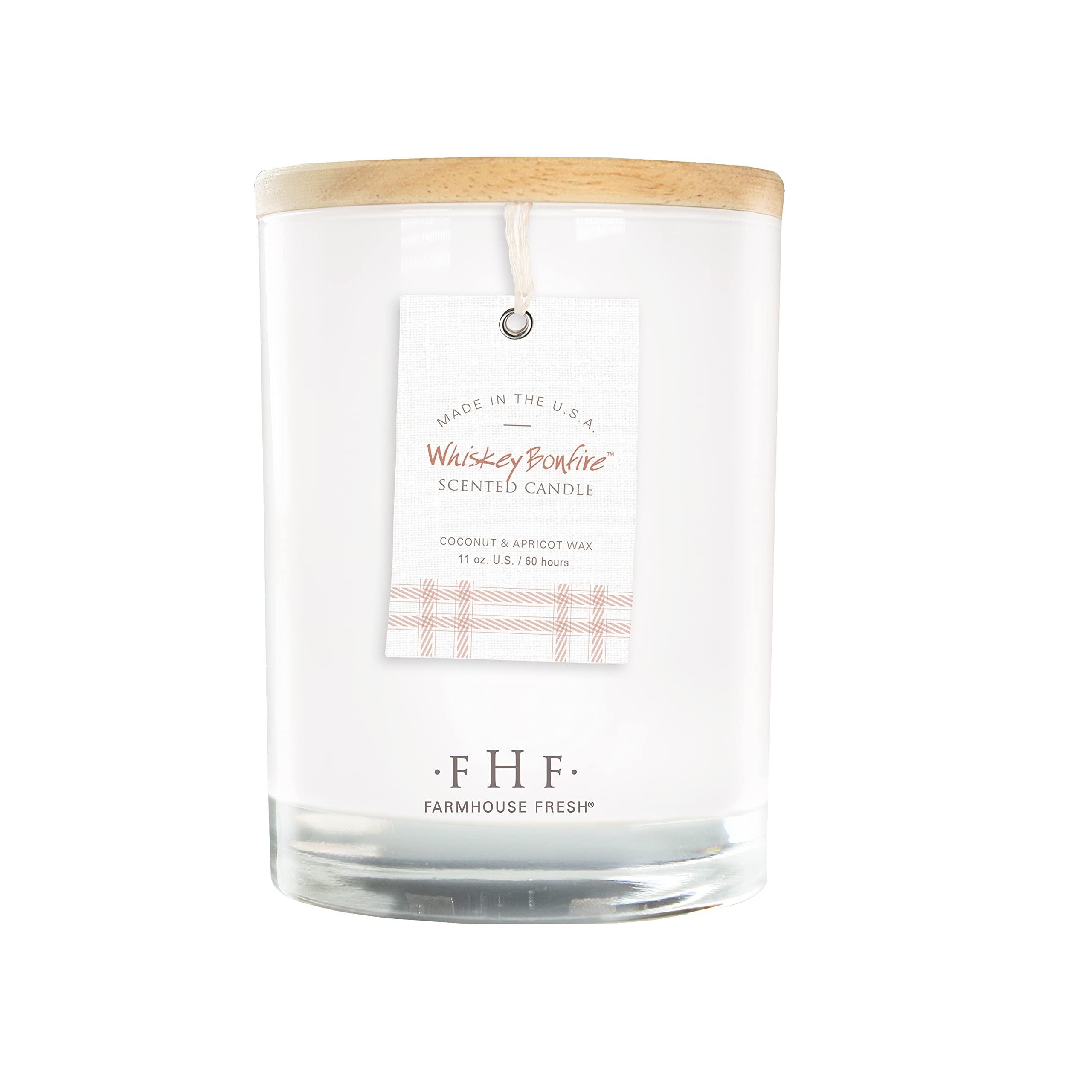 FarmHouse Fresh Whiskey Bonfire Scented Soy Candle - 11 oz | Handmade Aromatherapy Candle for Home, Relaxation & Romantic Ambiance | Perfect for Living Room, Bedroom & Cozy Evenings