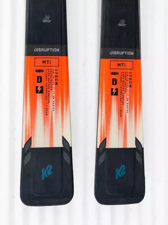 2024 K2 Disruption MTI Skis with MXC 12 Bindings - All-Mountain Performance Skis for Powder, Groomers & Backcountry | Perfect for Advanced Skiers & Freeride Enthusiasts