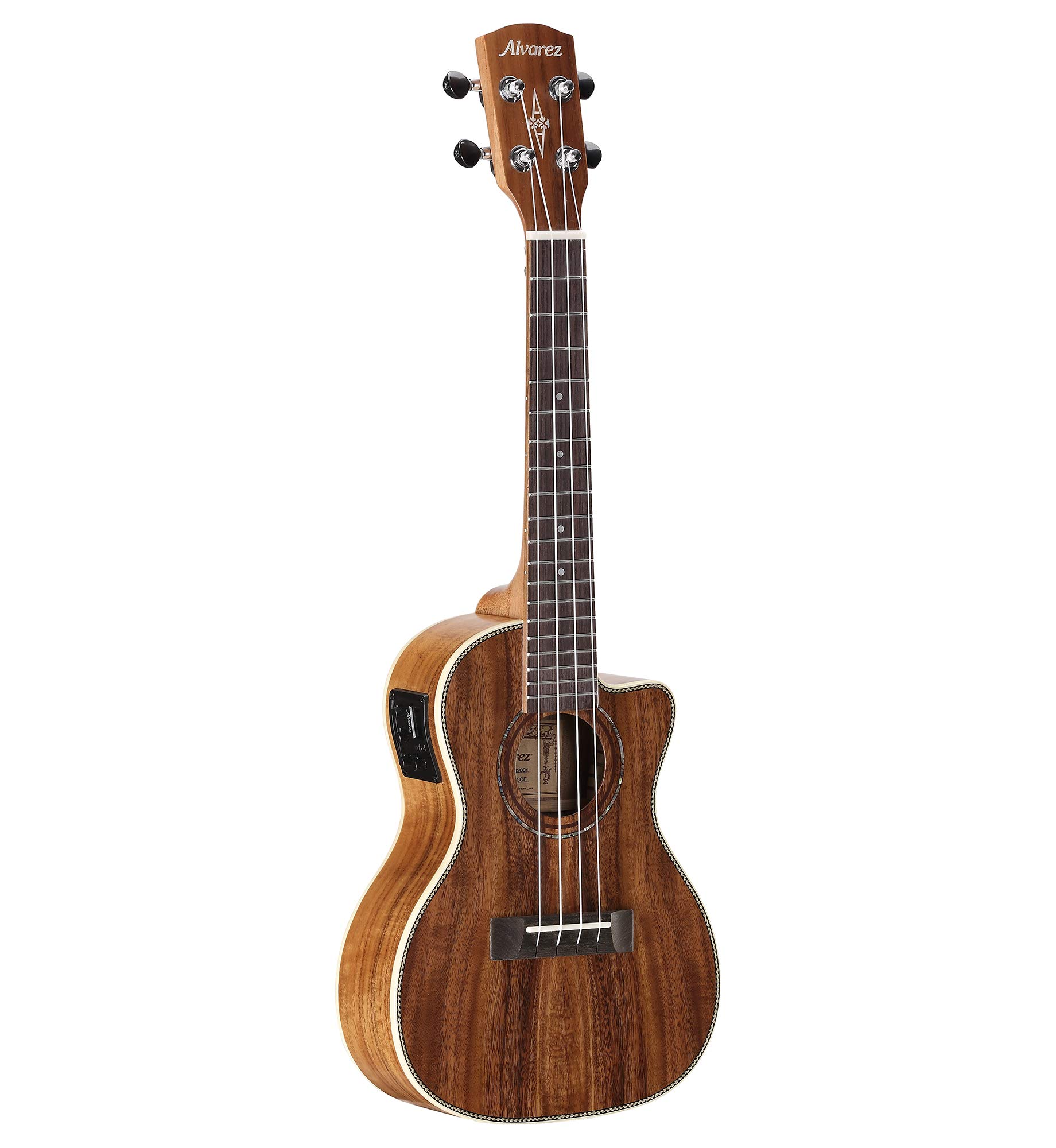 Alvarez Artist Series AU90CCE Concert Size Acoustic Electric Ukulele - Premium Acacia Wood for Rich Tone, Perfect for Live Performances & Studio Recording