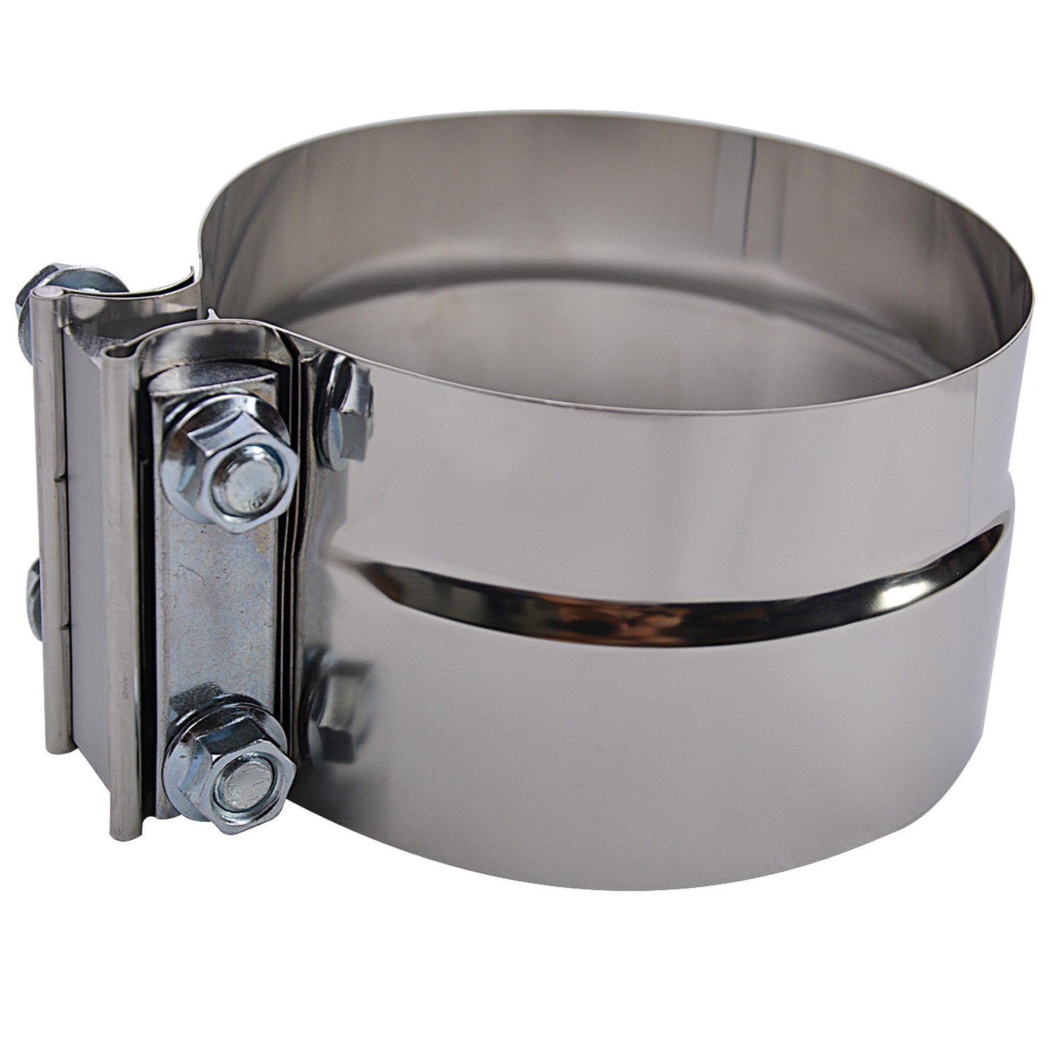 3.5 Inch Stainless Steel Exhaust Clamp - Heavy Duty Lap Joint Band Clamp for Automotive, Truck & Motorcycle Exhaust Systems - Perfect for Repair & Custom Installations