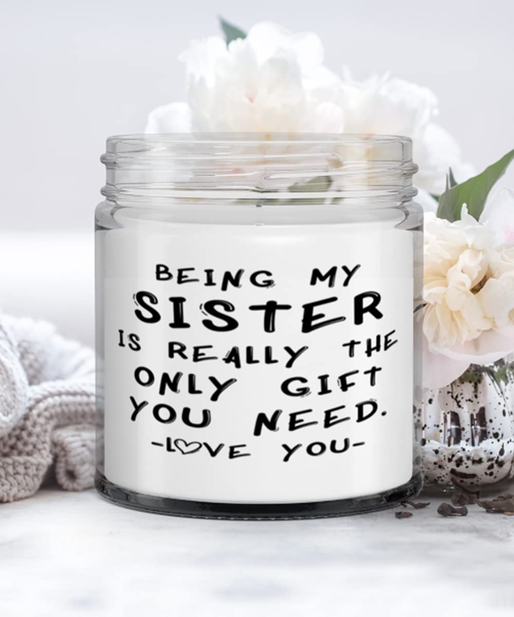 Sister Soy Candle - Vanilla Scented Birthday Gift for Sisters | Unique Relaxing Aromatherapy Candle | Perfect for Spa Nights, Bedroom Decor & Thoughtful Presents